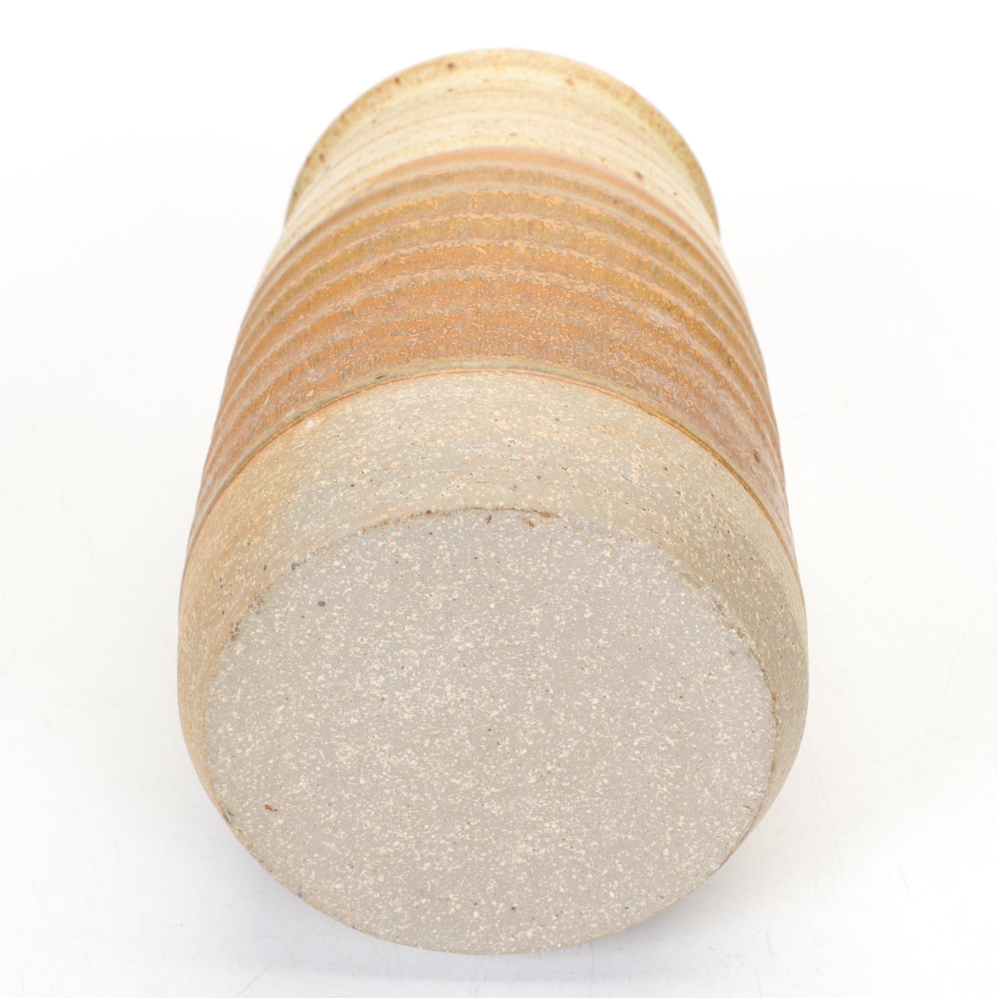 Handmade Salt Glazed Stoneware Vase Duo