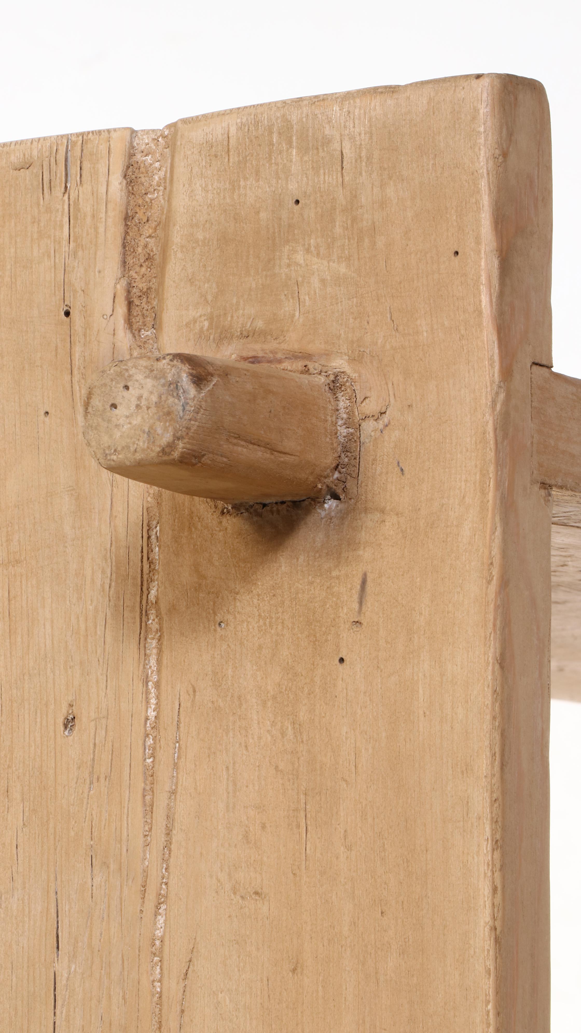 Rustic Reclaimed Pine Five-Tier "Mortise" Shelving Unit