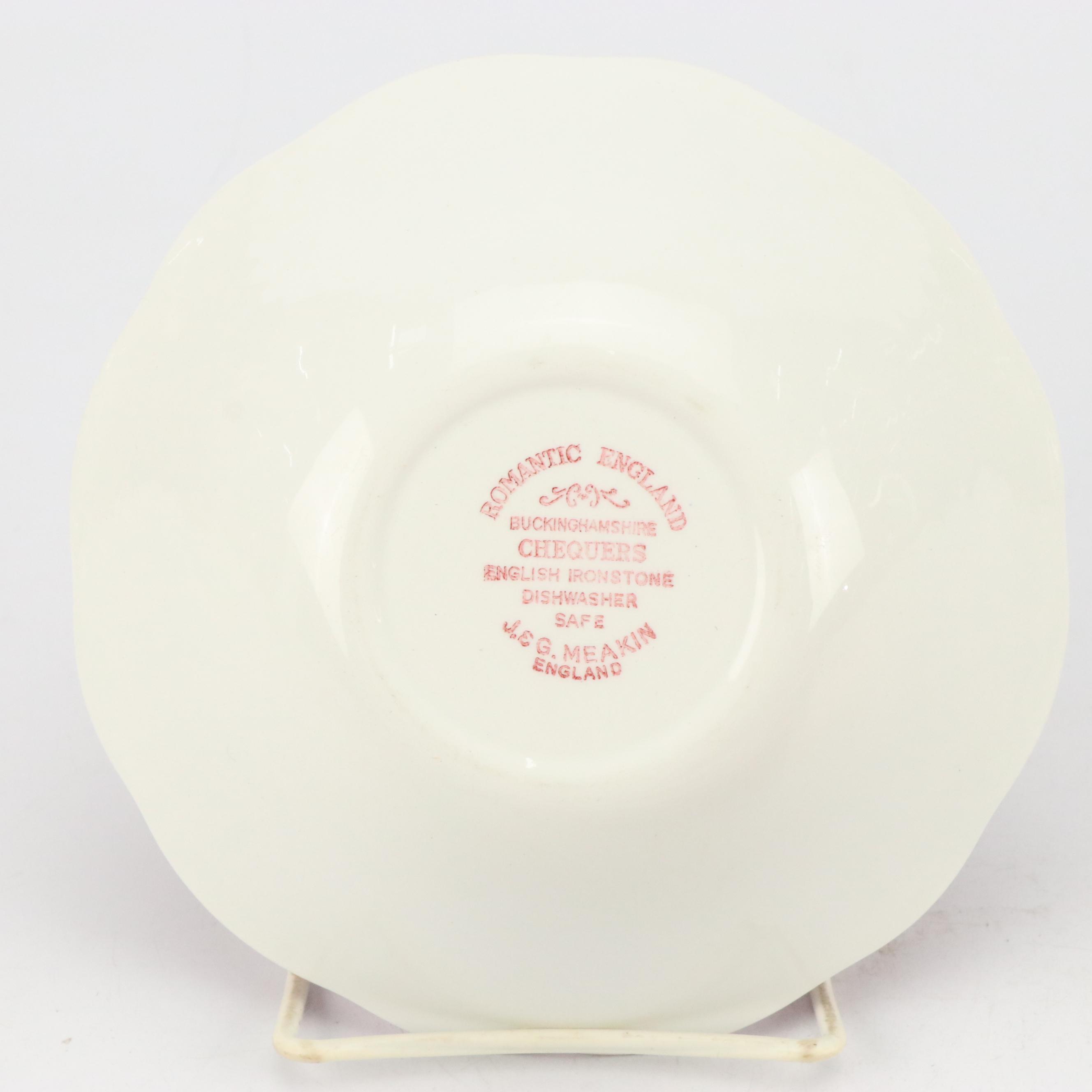 J. & G. Meakin "Romantic England" Red Ironstone Dinnerware