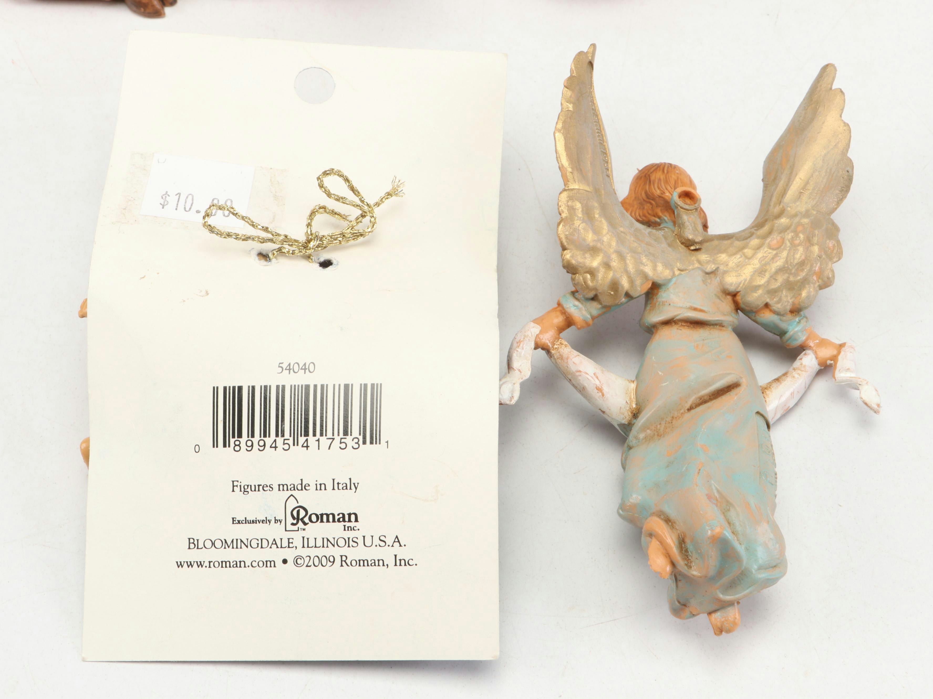 Signed Fontanini "Jada" and More Roman Inc. Resin Christmas Nativity Figures