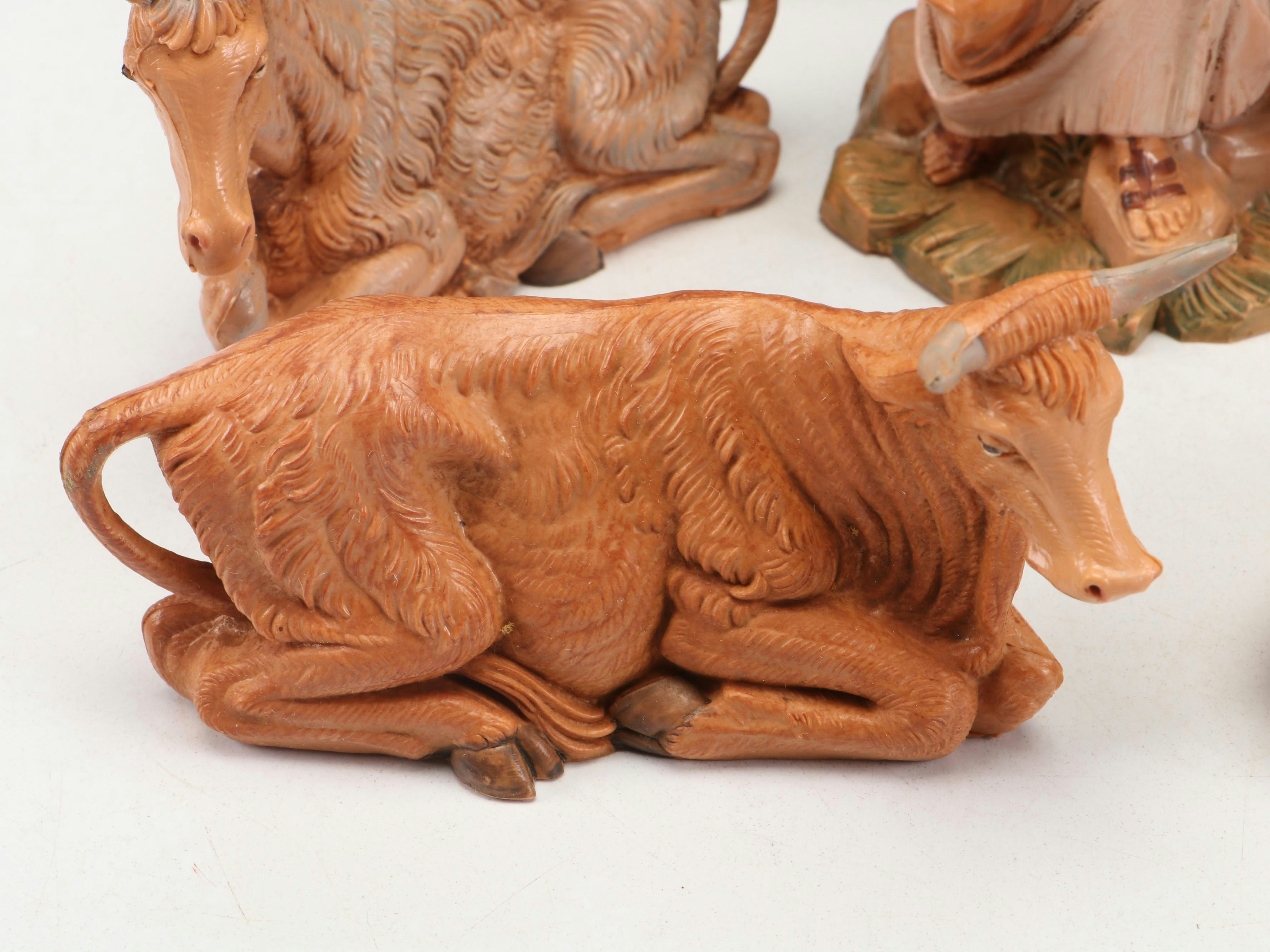 Signed Fontanini "Jada" and More Roman Inc. Resin Christmas Nativity Figures