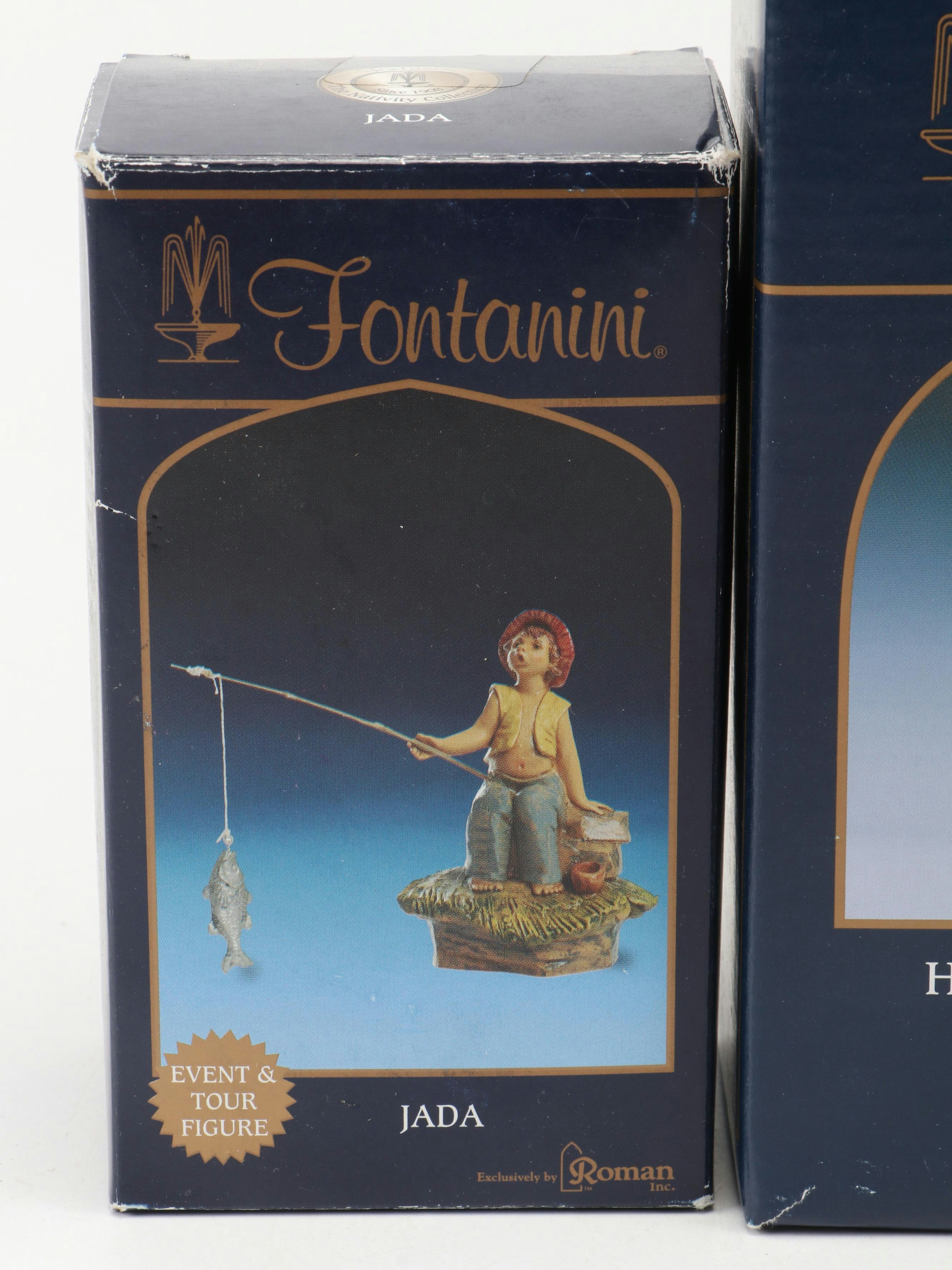 Signed Fontanini "Jada" and More Roman Inc. Resin Christmas Nativity Figures