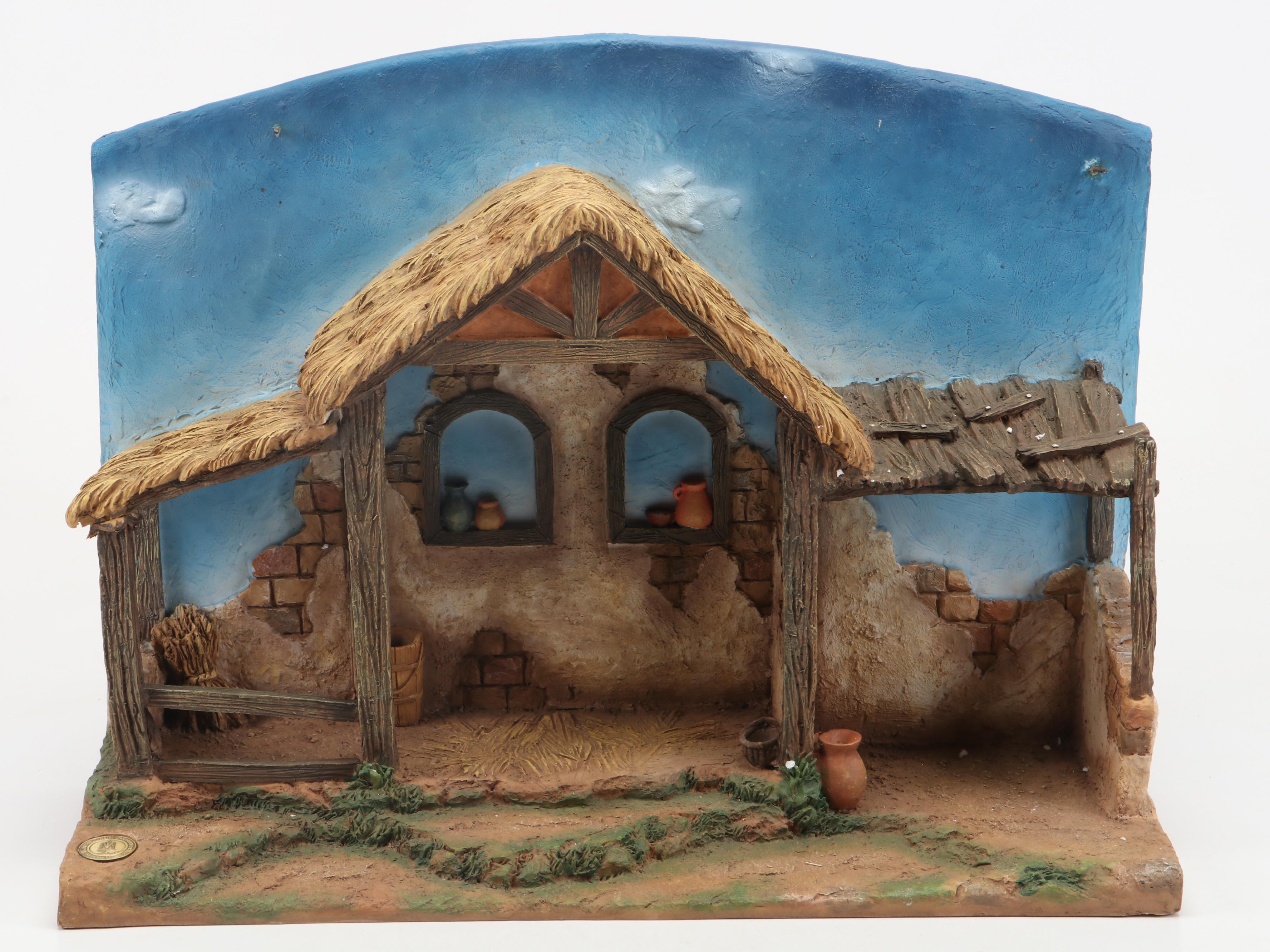 Fontanini Resin Illuminating Three-Part Nativity Creche