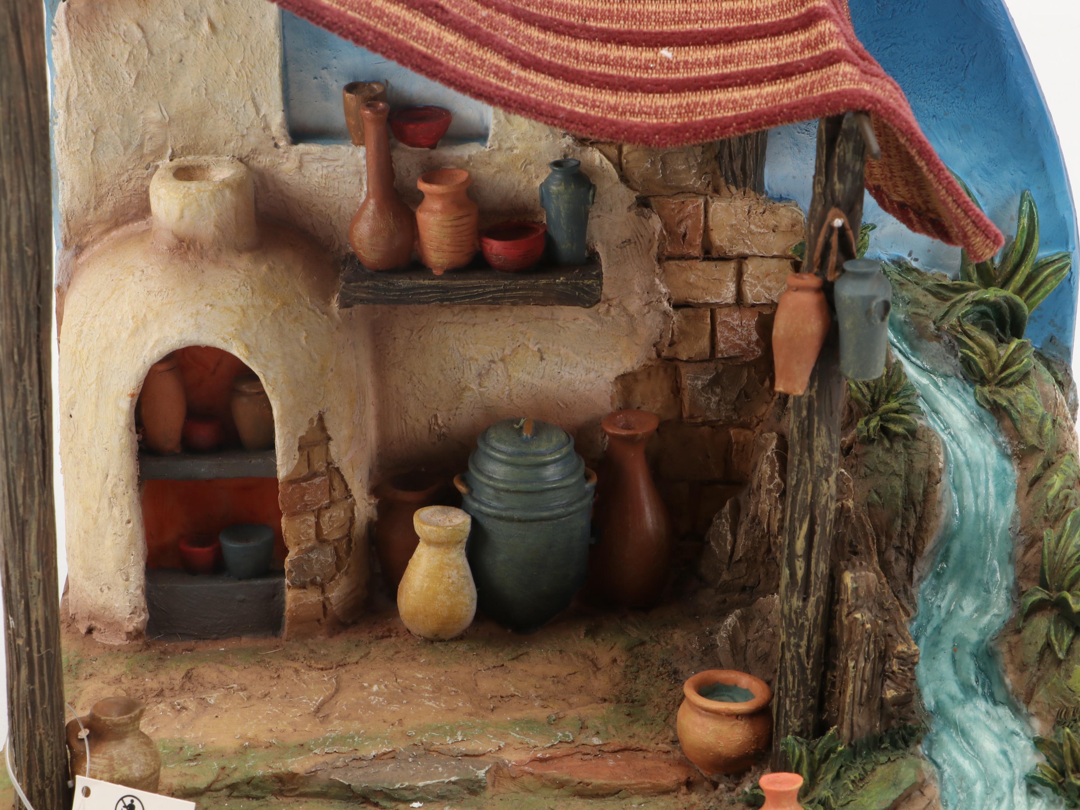 Fontanini Resin Illuminating Three-Part Nativity Creche