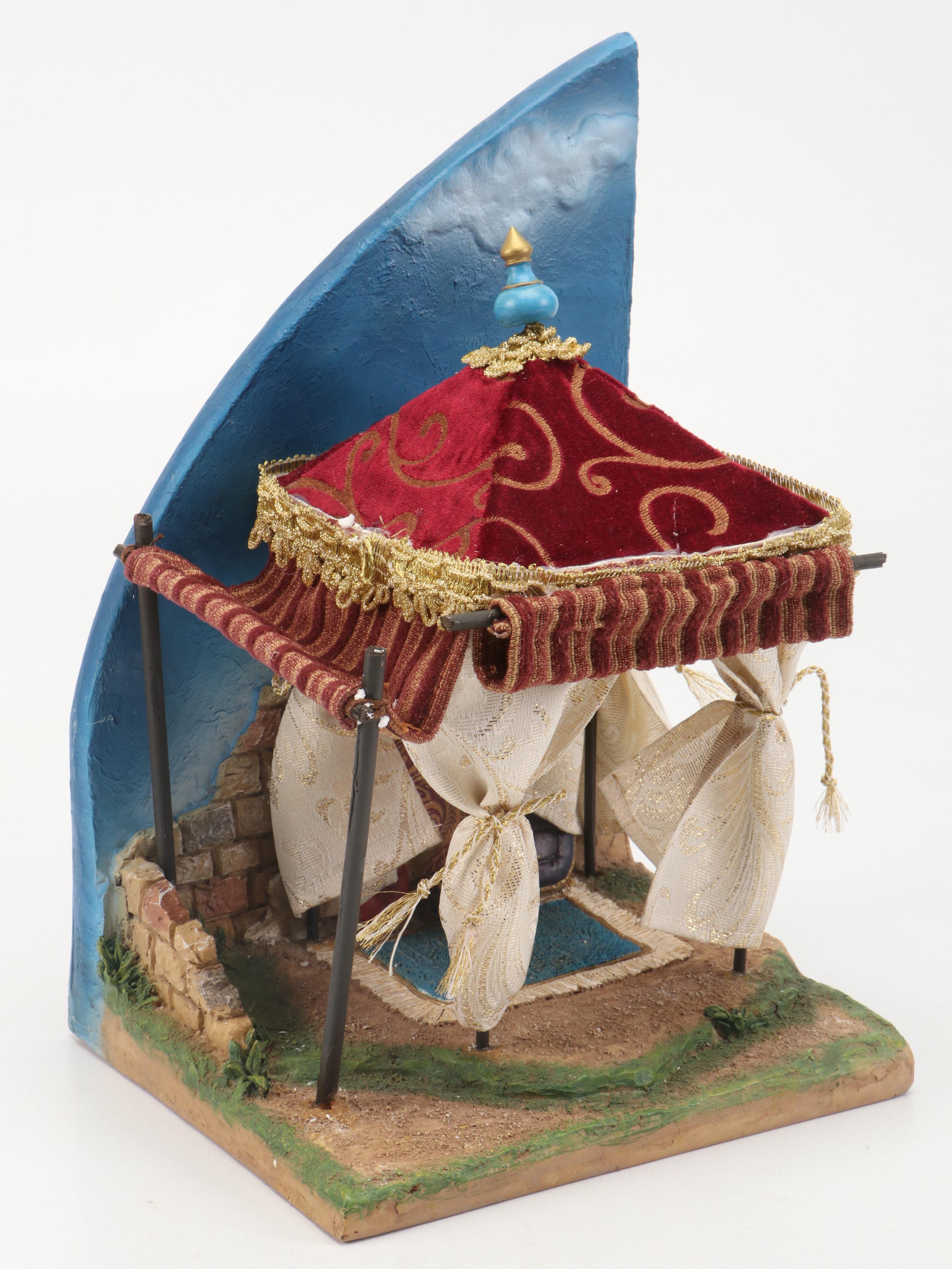 Fontanini Resin Illuminating Three-Part Nativity Creche
