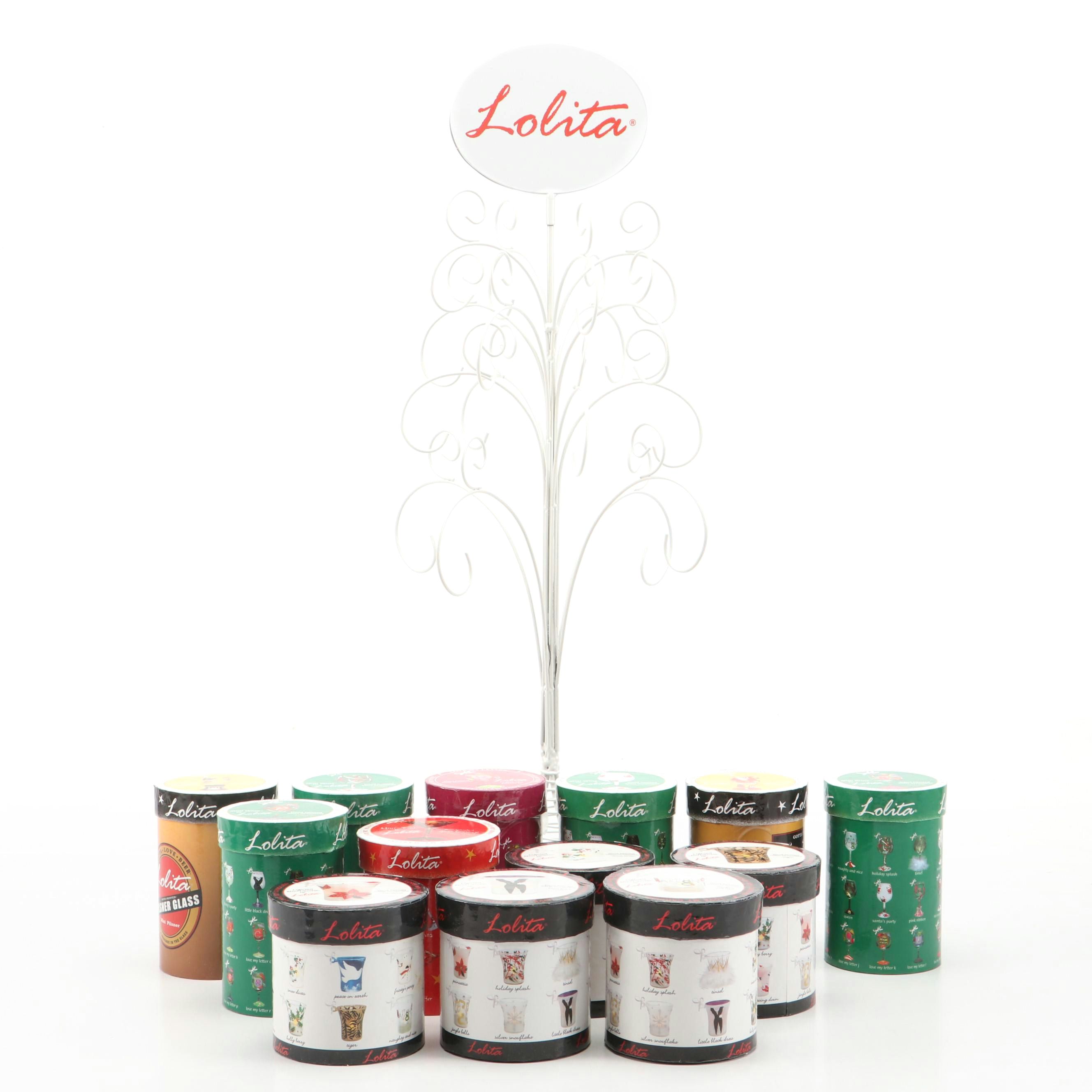 Lolita " Tiger-tini," "Poinsetta," and More Hand-Painted Ornaments with Tree