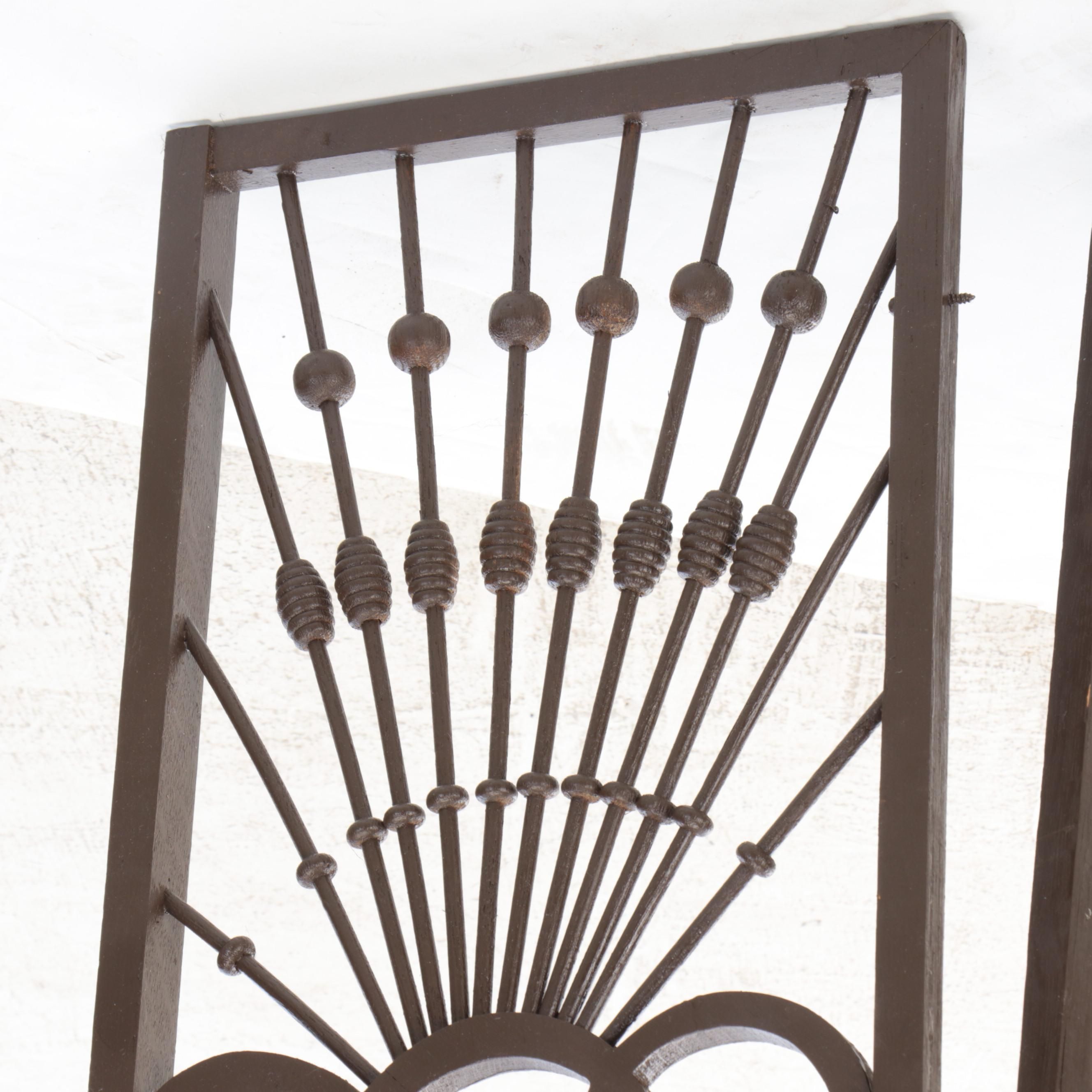 Painted Victorian Wooden Archway Fretwork Panels