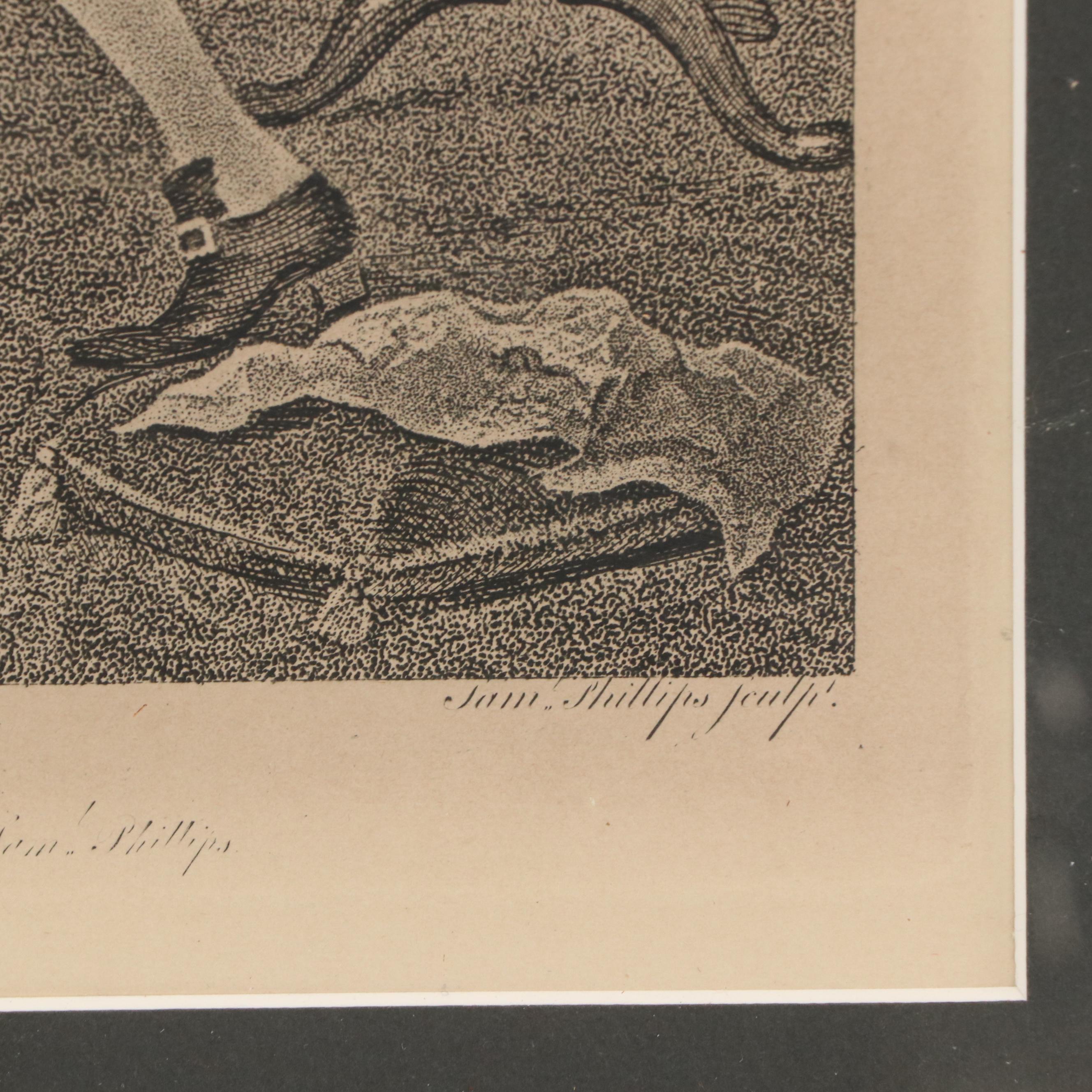 Engraving After After William Hogarth "Taste in High Life" 19th Century