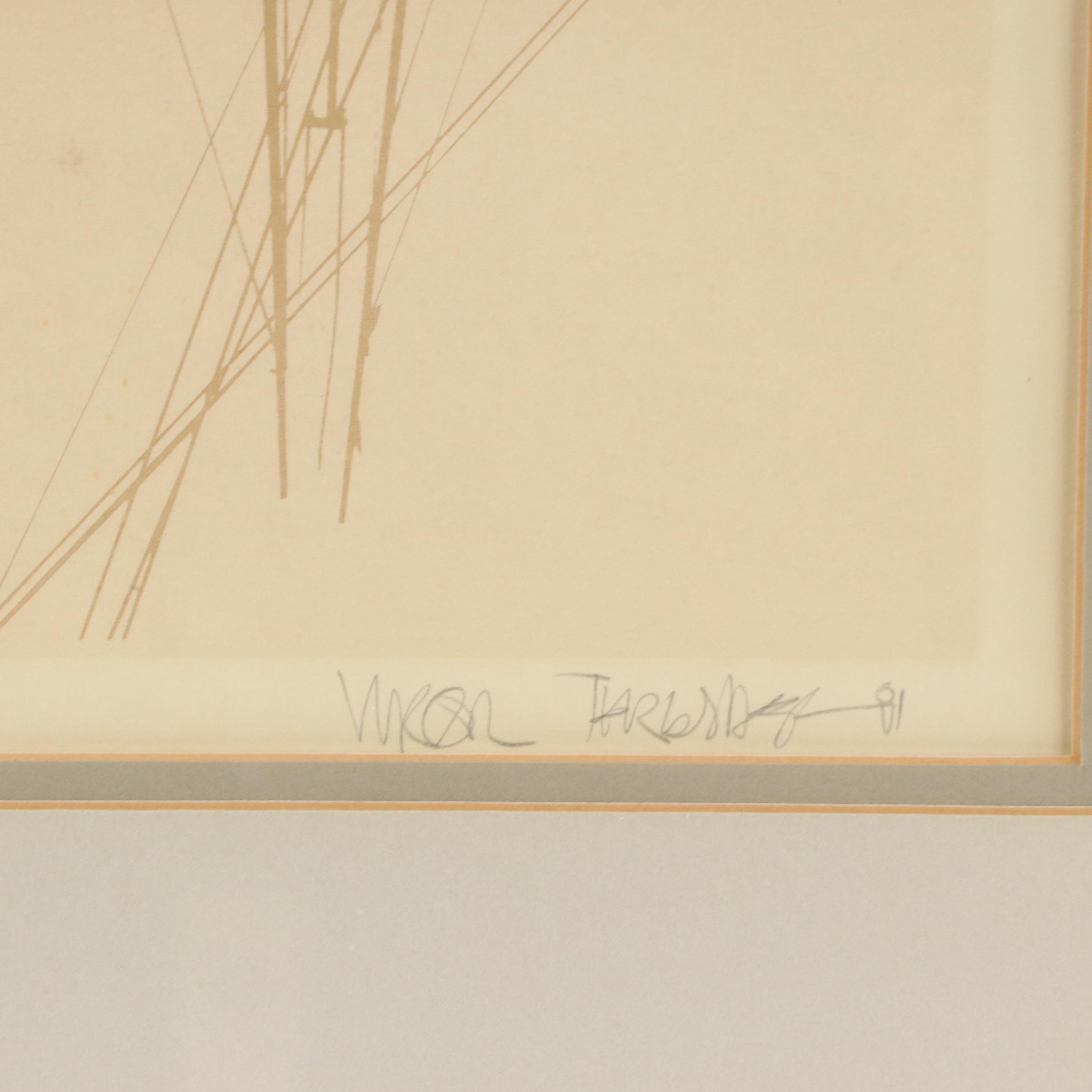 Virgil Thrasher Serigraph "Half Moon Bay," 1979