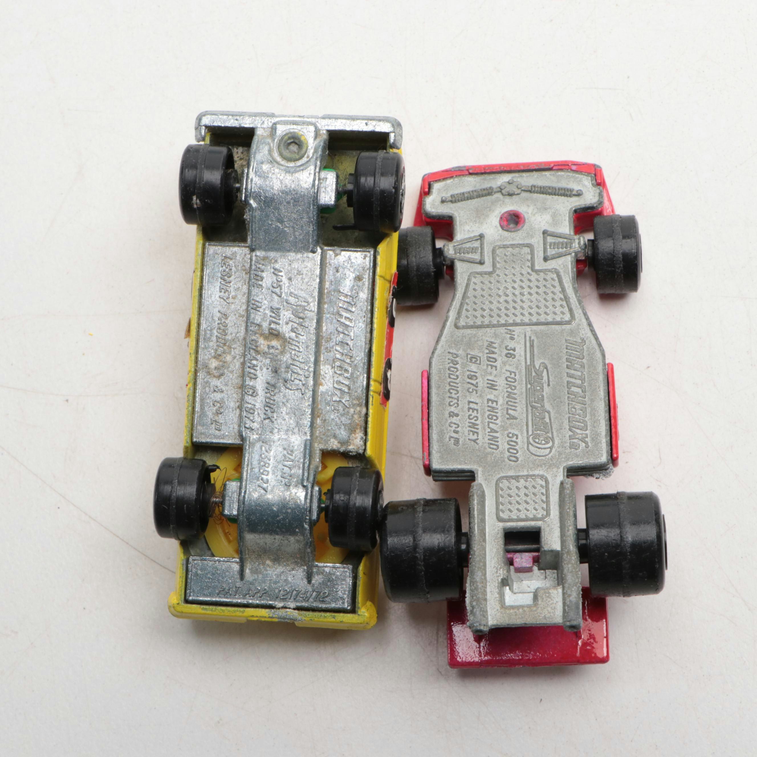 Matchbox Diecast Vehicles includes Porsche, Mazda, Tanks and Case