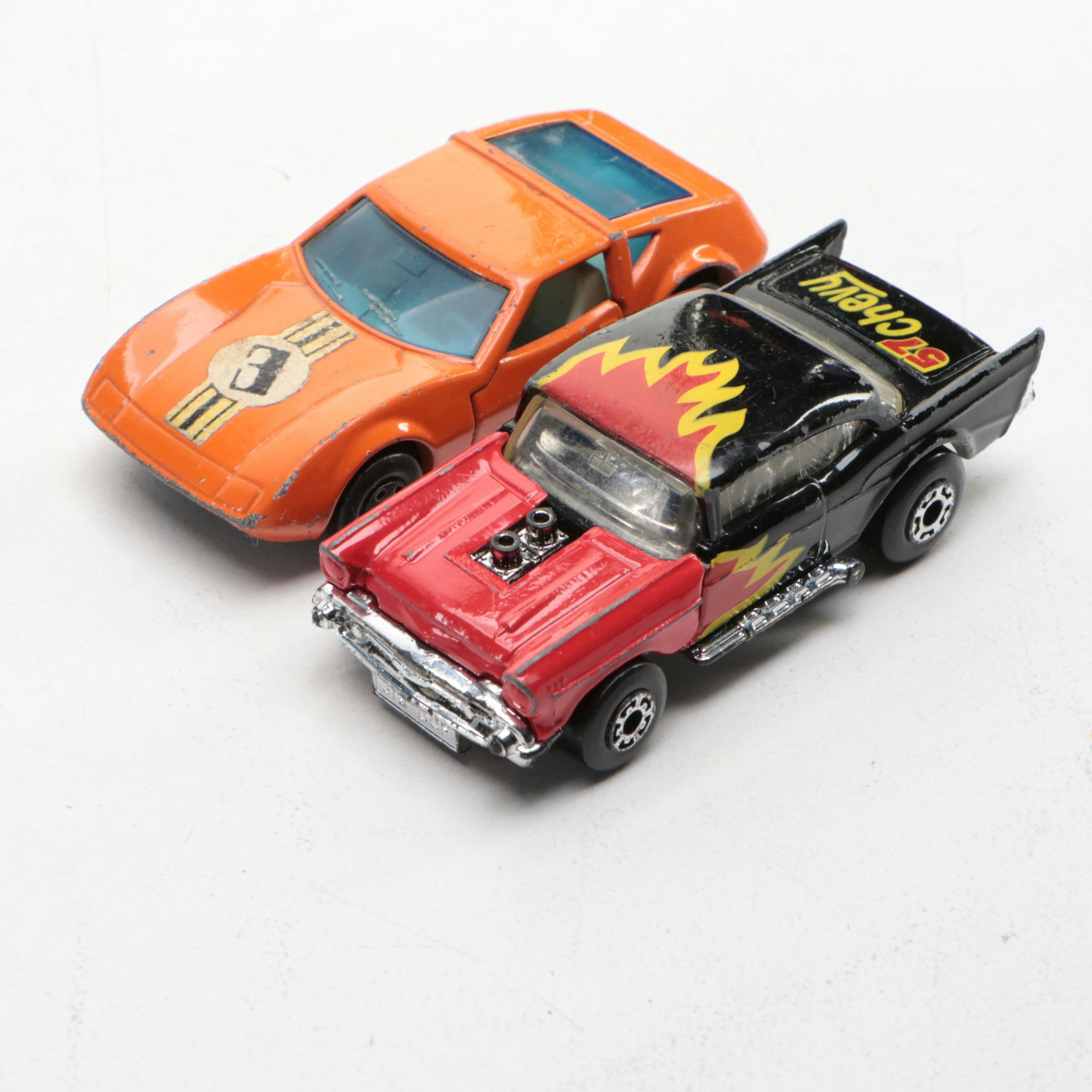 Matchbox Diecast Vehicles includes Porsche, Mazda, Tanks and Case