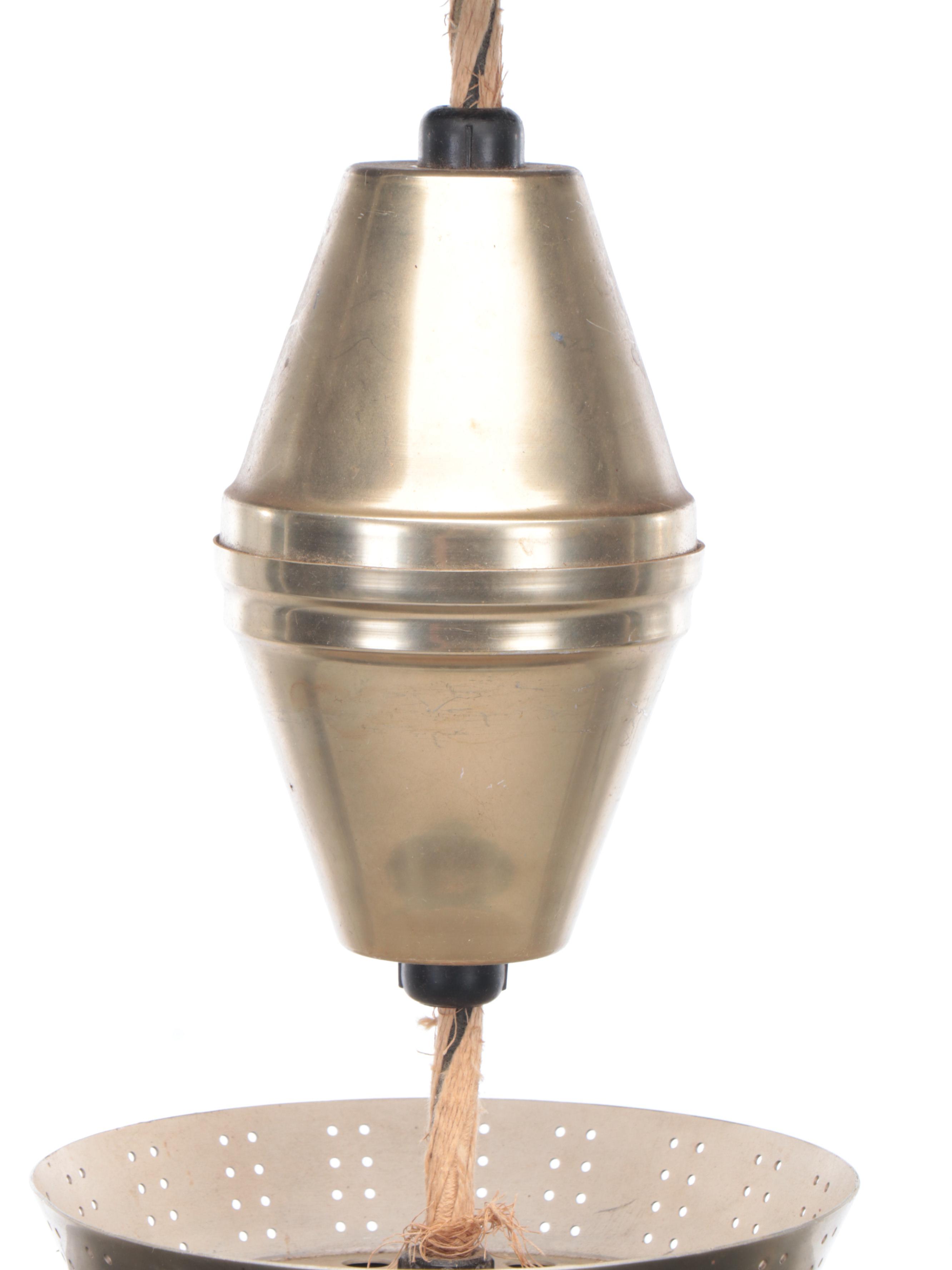 Union Made American MCM Atomic Saucer Pendant Light, Mid-20th Century