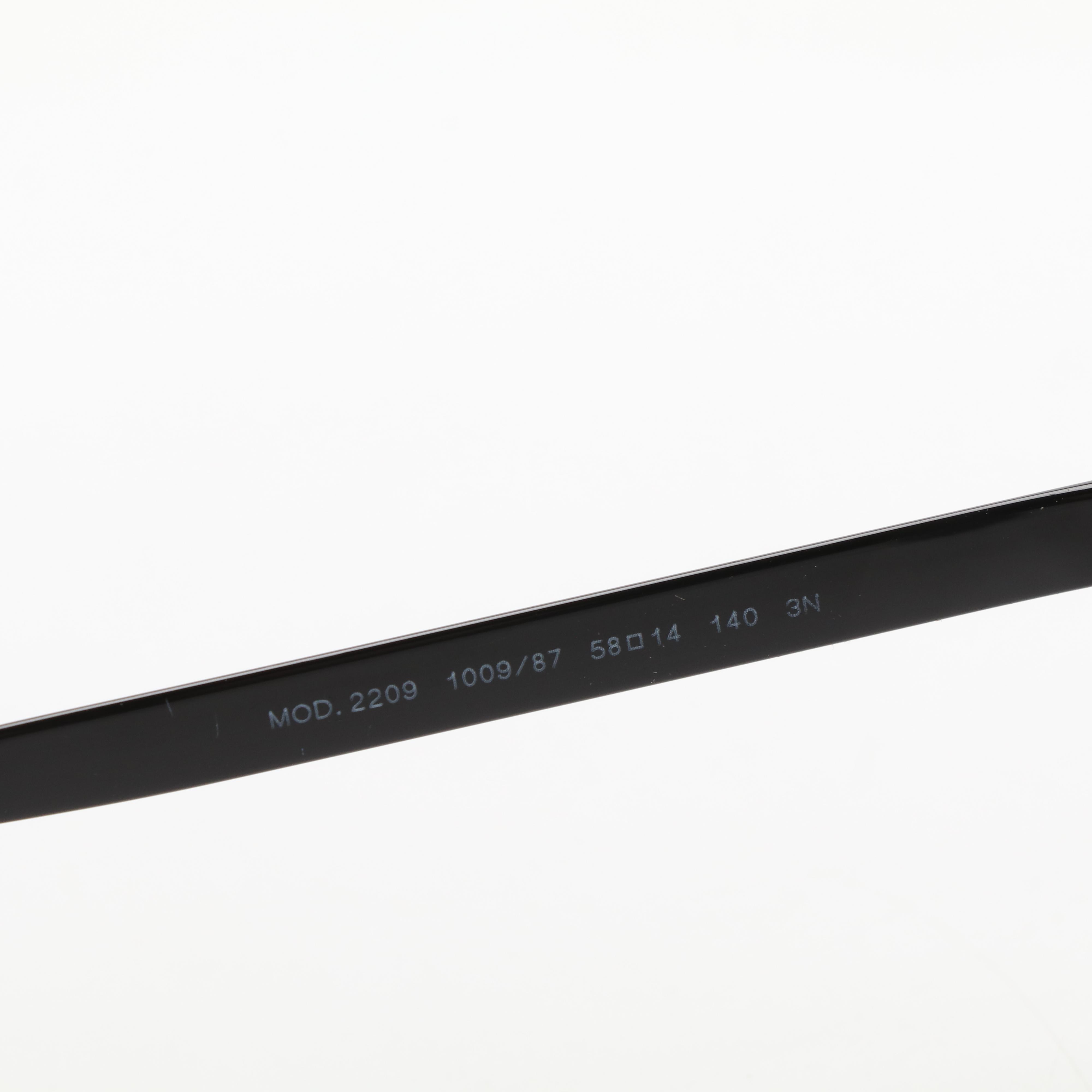 Versace Mod. 2209 Black Frame Dark Gray Aviator Sunglasses with Case and Box