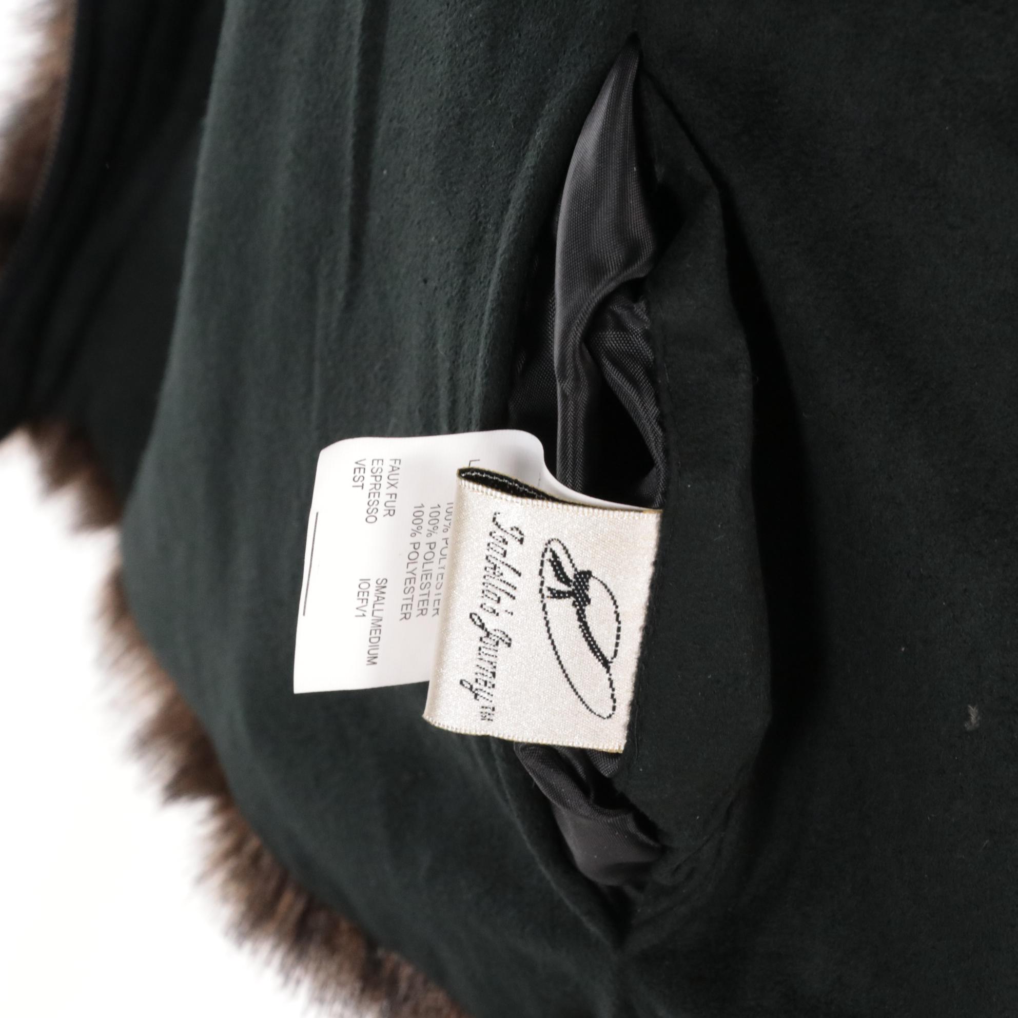 Isabella's Journey Faux Fur Zipper-Front Vest