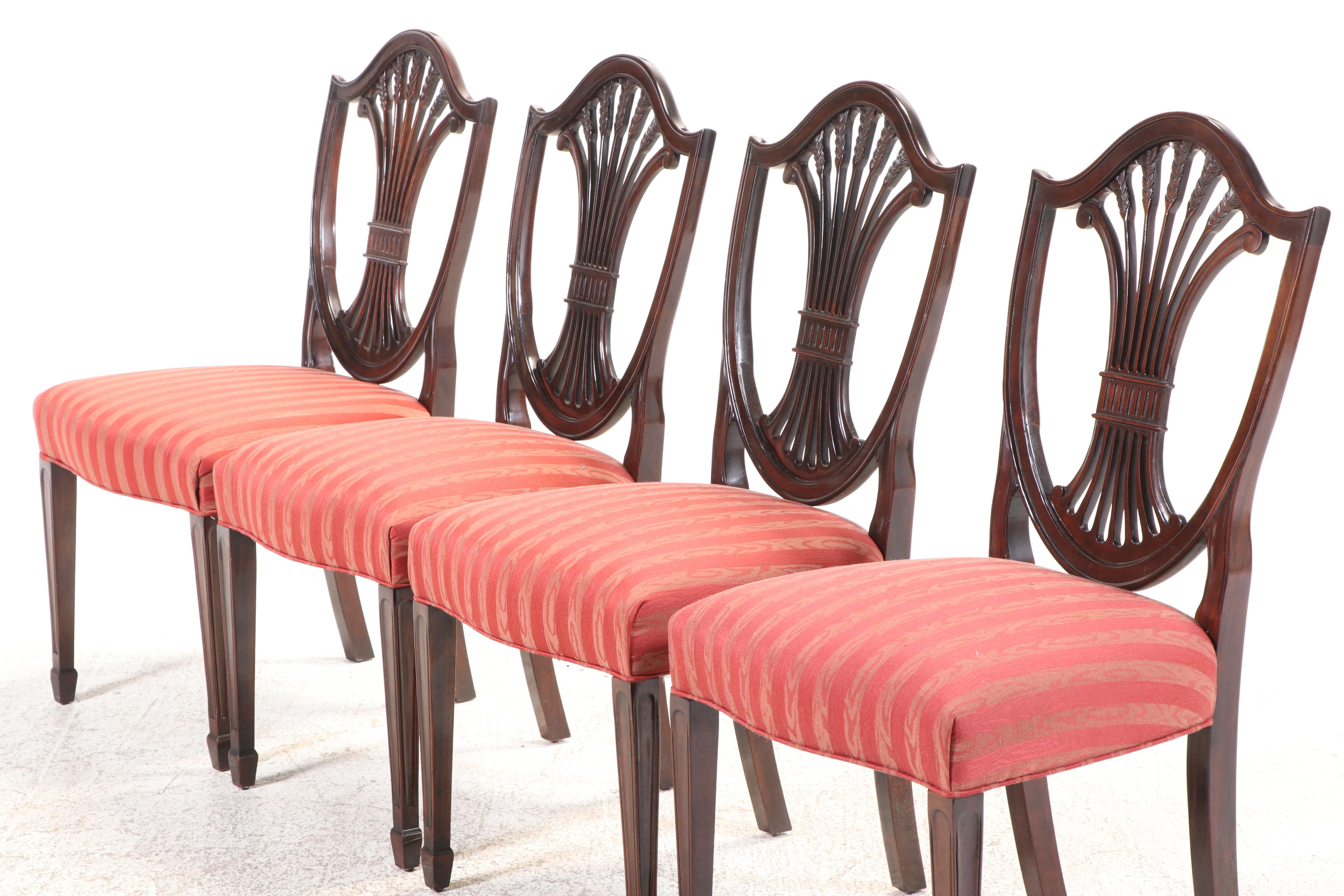 Seven-Piece Stickley Federal Style Mahogany Dining Set, Late 20th Century