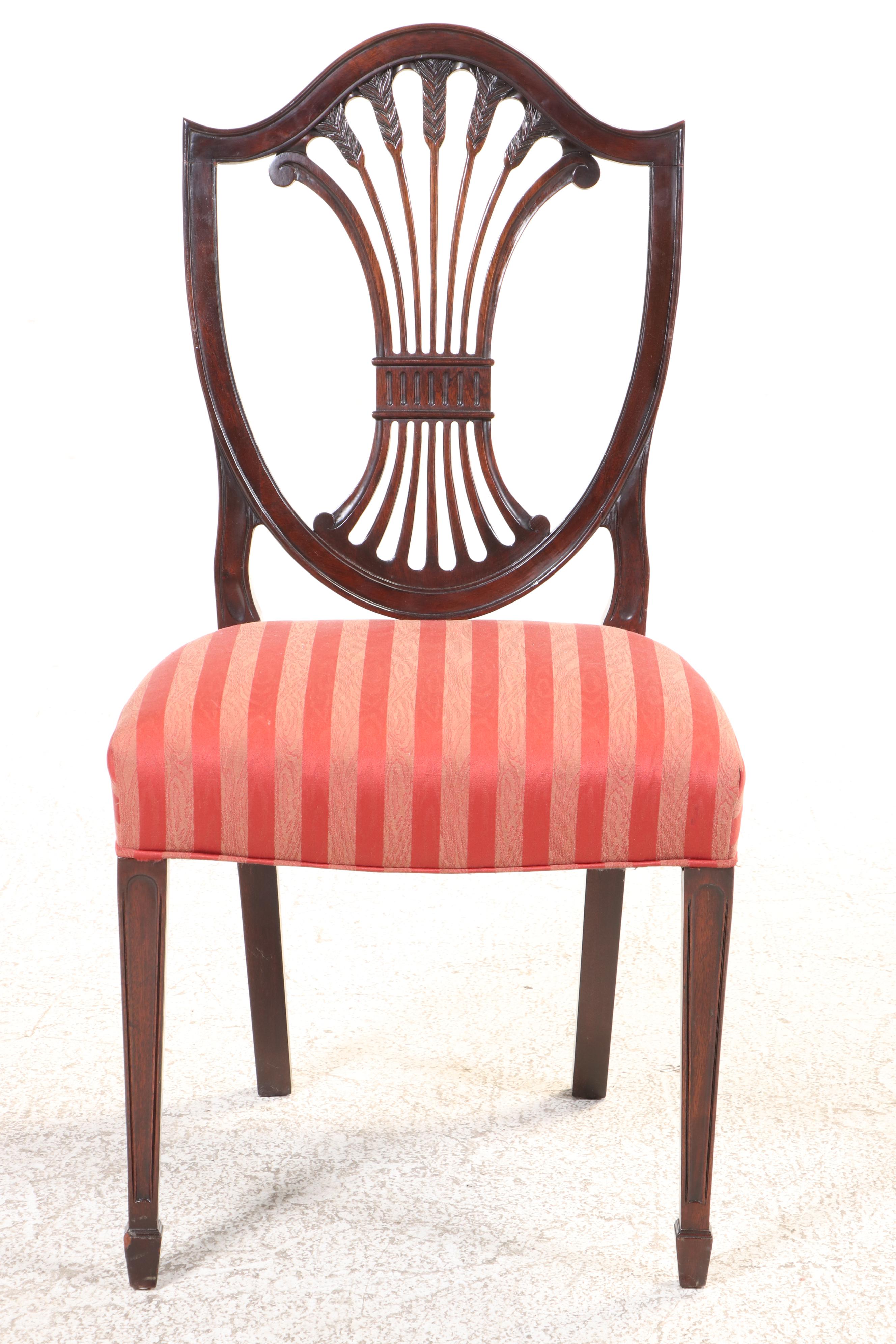 Seven-Piece Stickley Federal Style Mahogany Dining Set, Late 20th Century