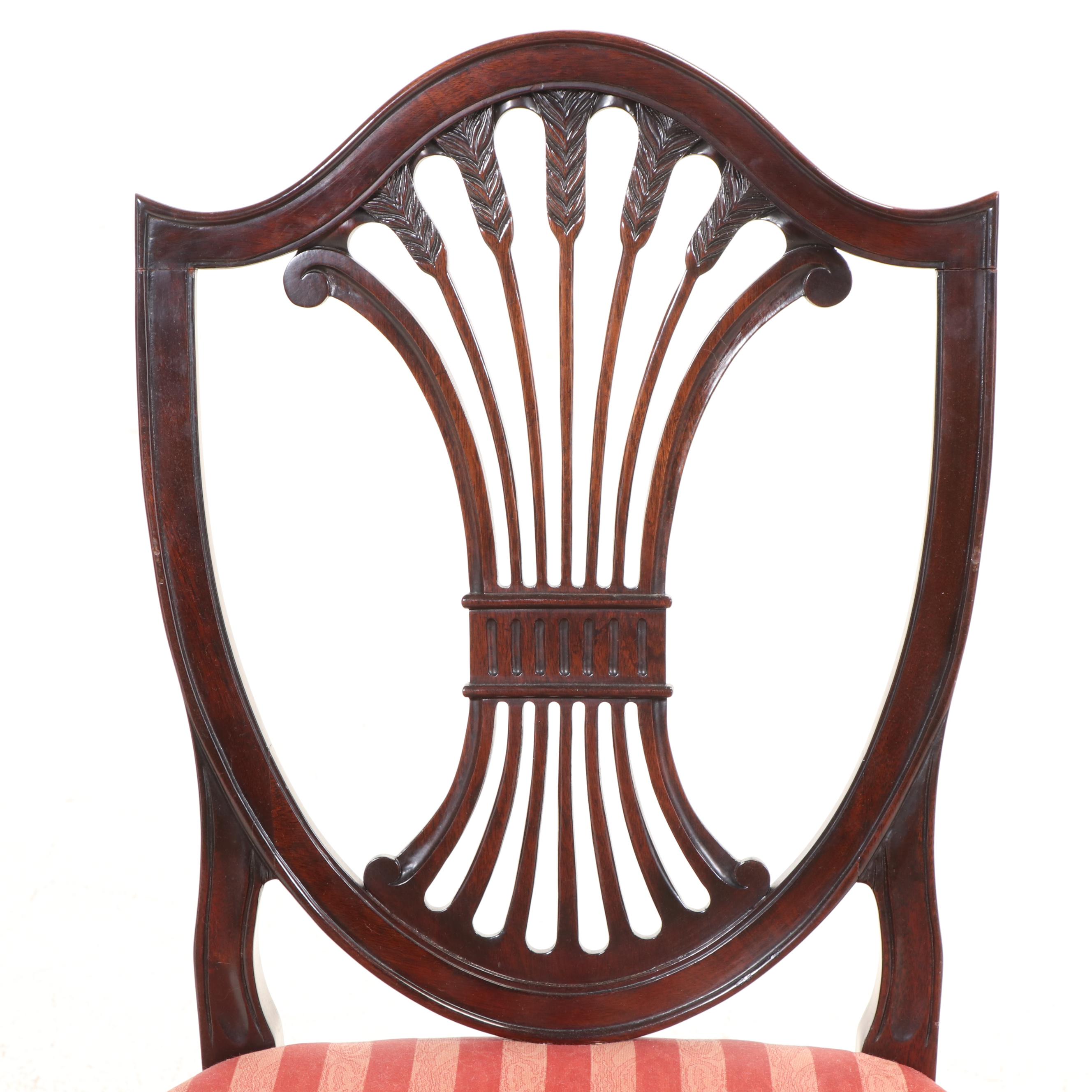 Seven-Piece Stickley Federal Style Mahogany Dining Set, Late 20th Century