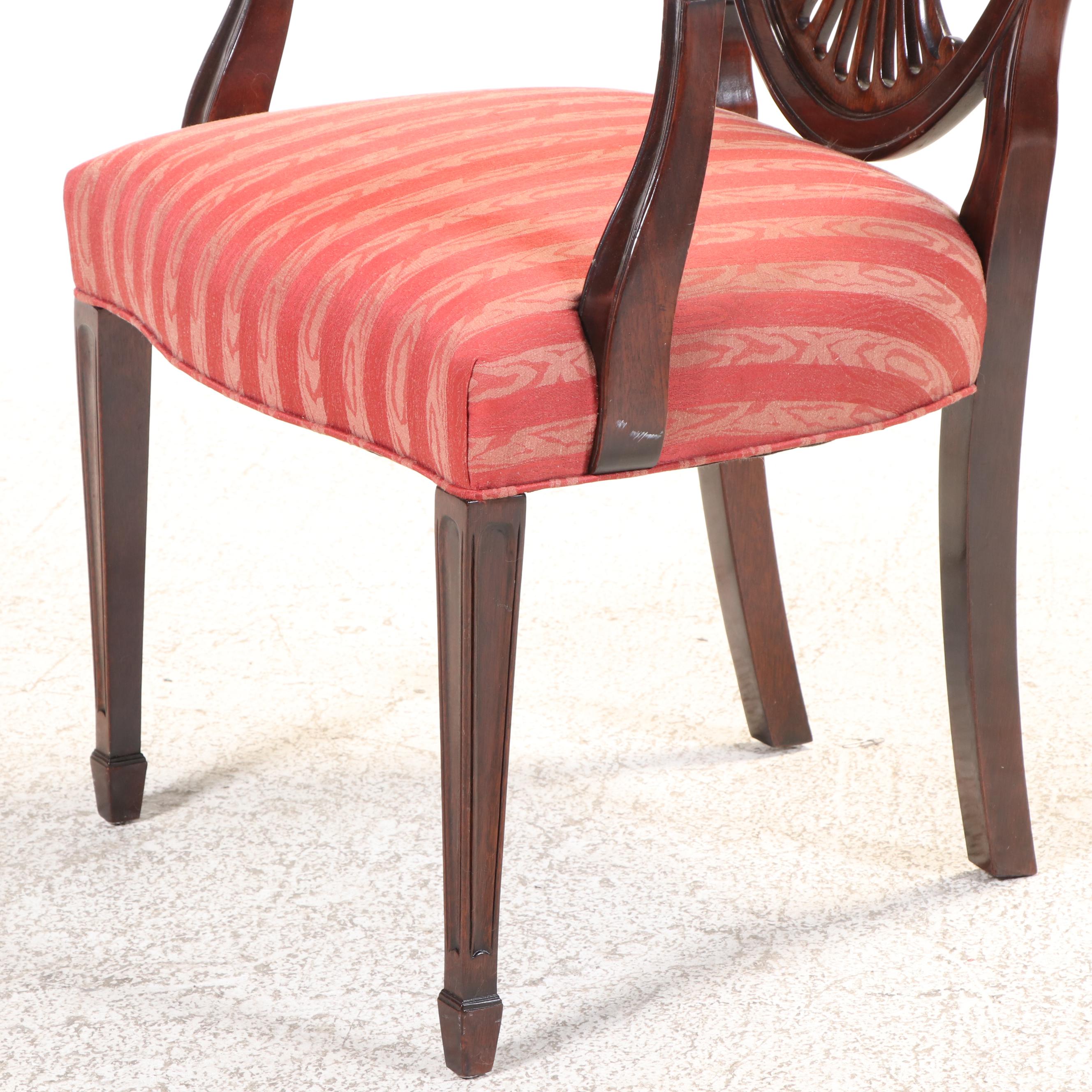 Seven-Piece Stickley Federal Style Mahogany Dining Set, Late 20th Century