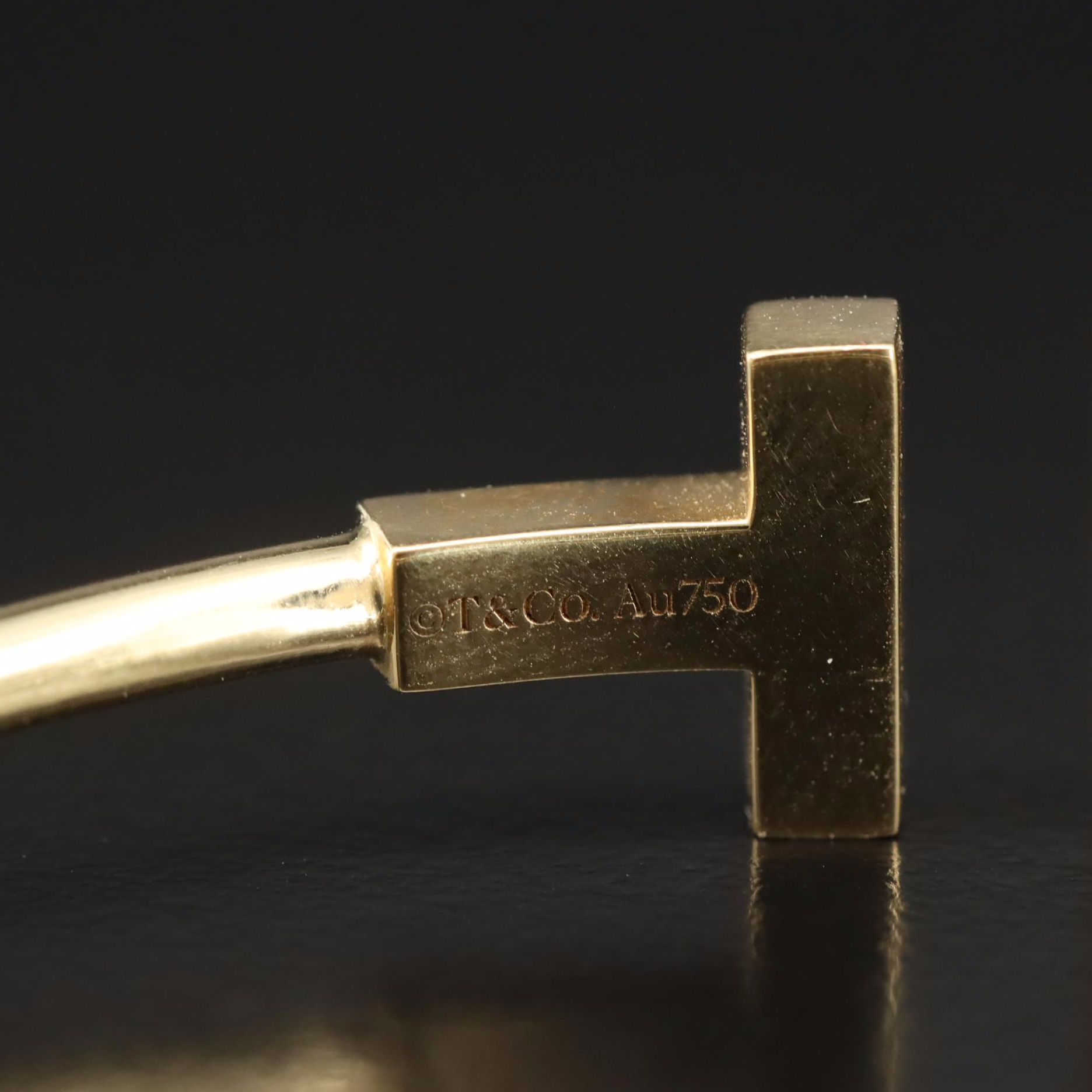 Tiffany & Co. T Wire 18K Tiffany Blue Enamel Bracelet