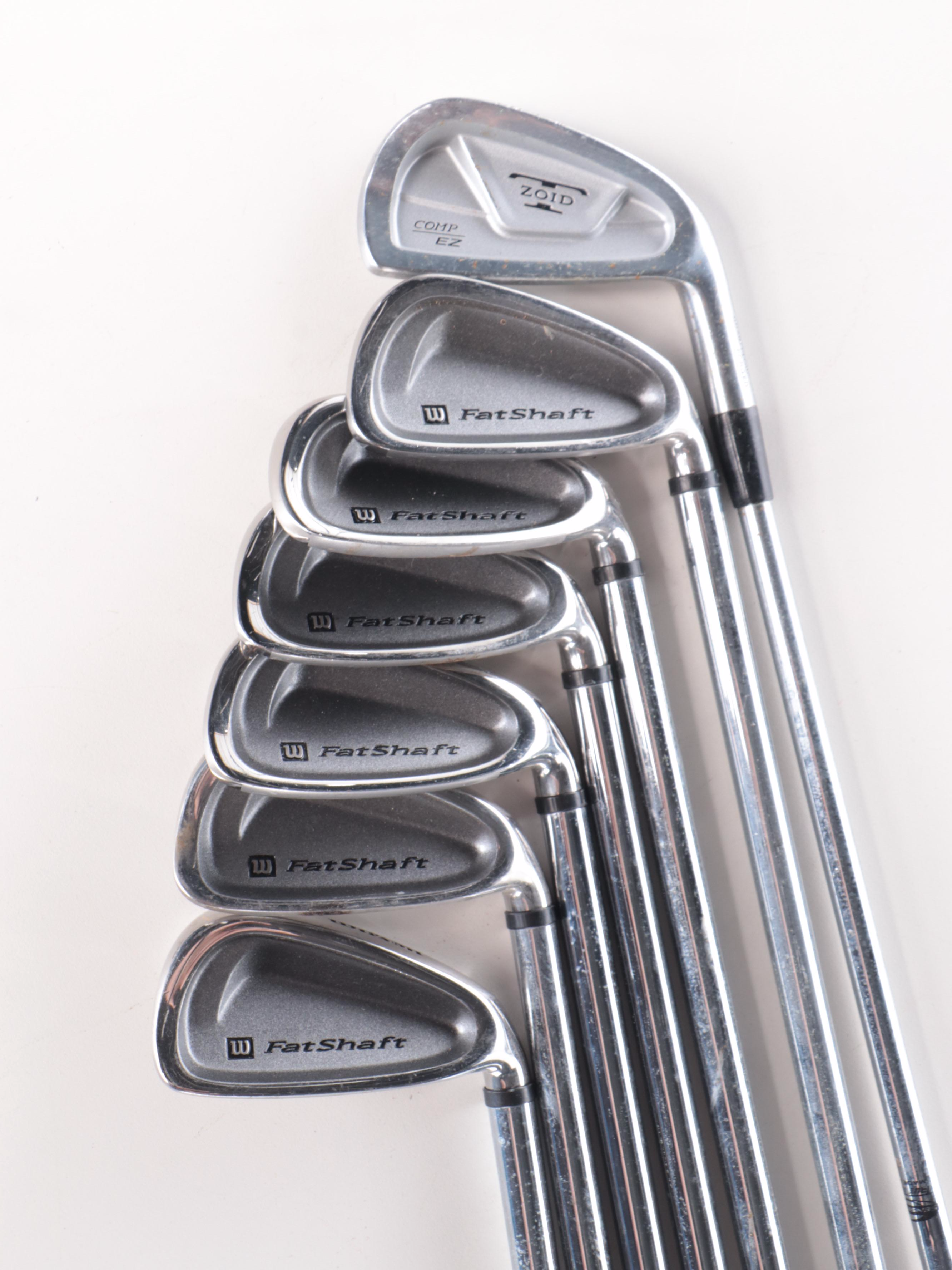 Wilson Fat Shaft Irons and Drivers and TaylorMade Ti Bubble 2 Irons