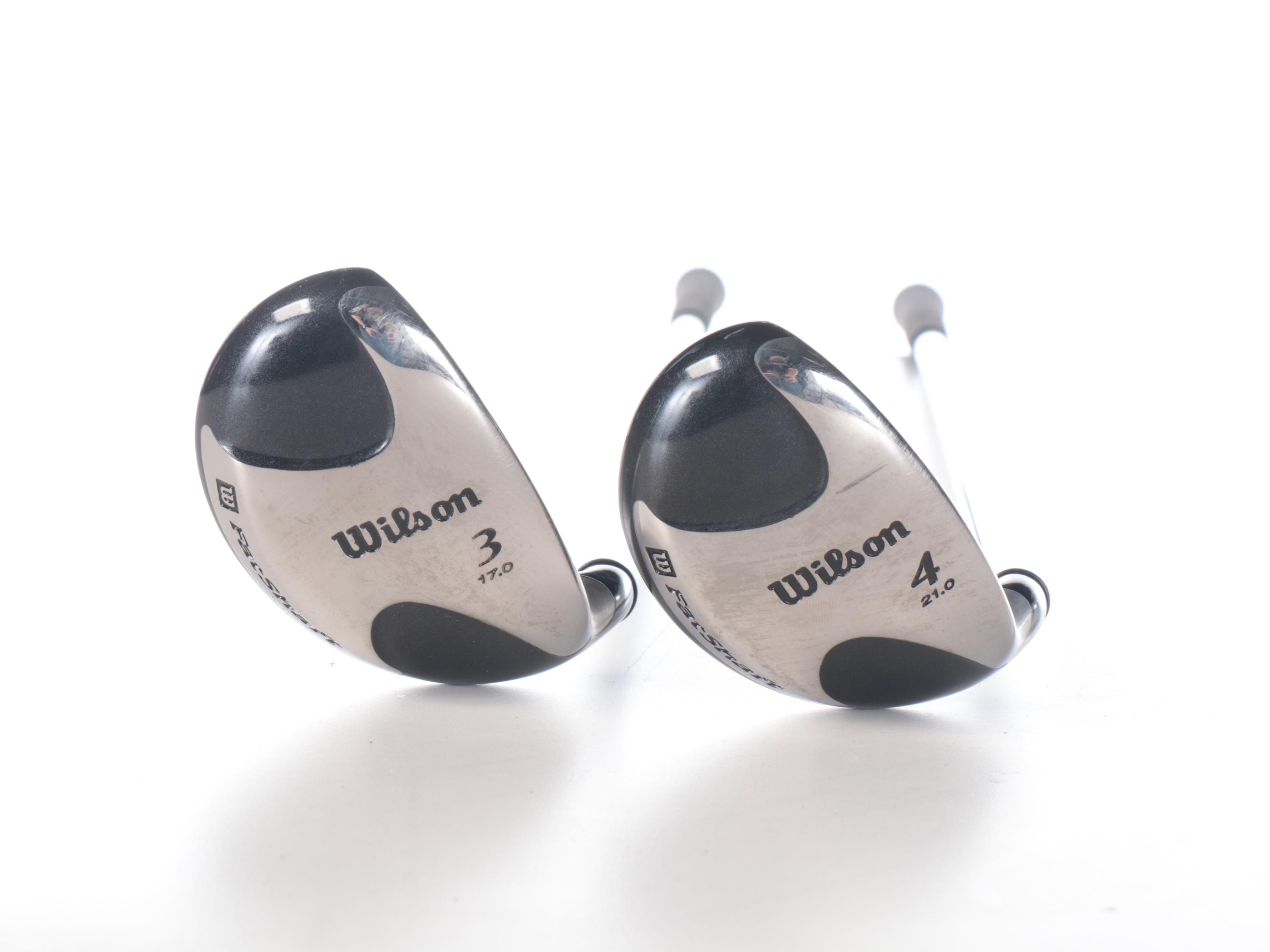 Wilson Fat Shaft Irons and Drivers and TaylorMade Ti Bubble 2 Irons