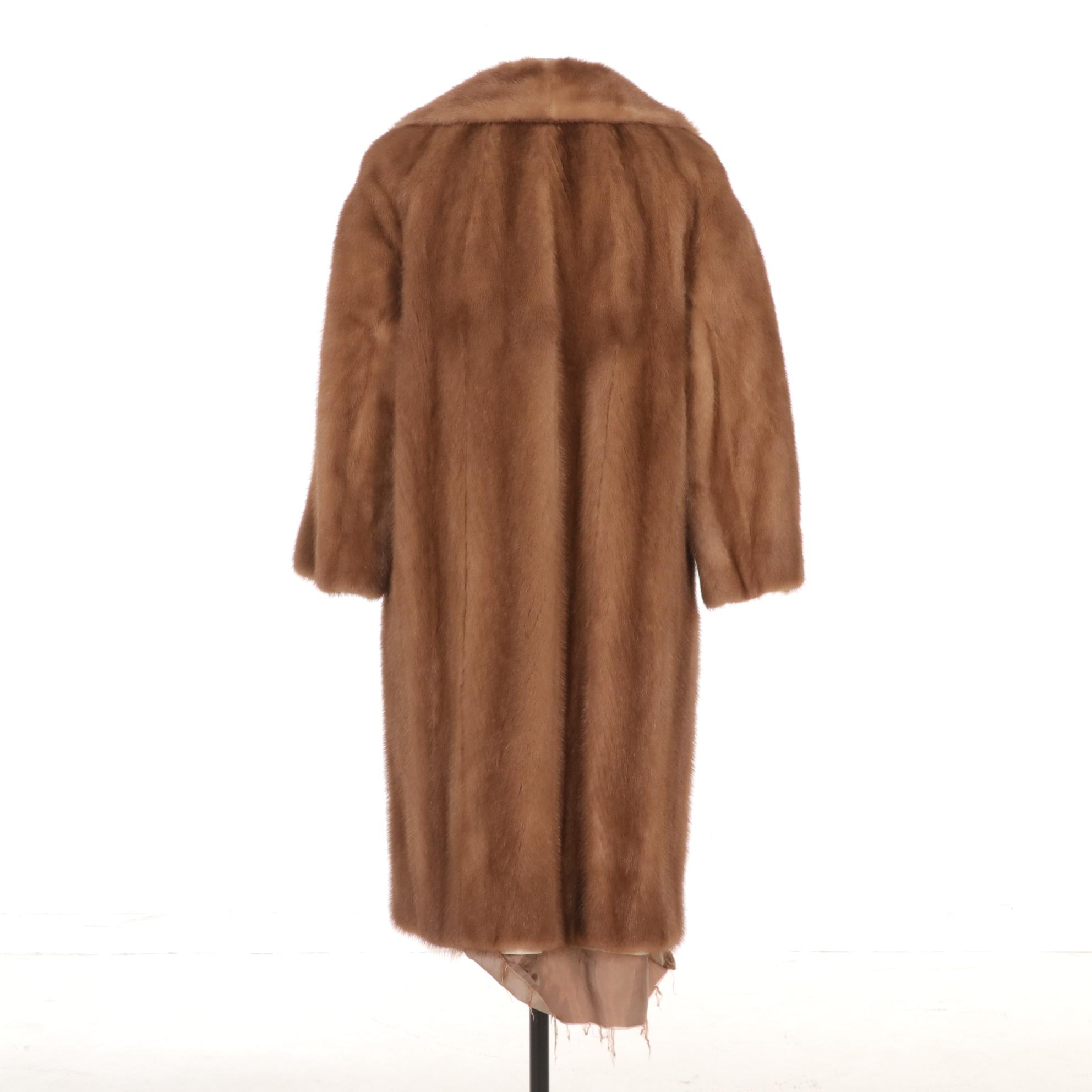 Blond Mink Fur Coat From Lazarus, Mid to Late 20th Century