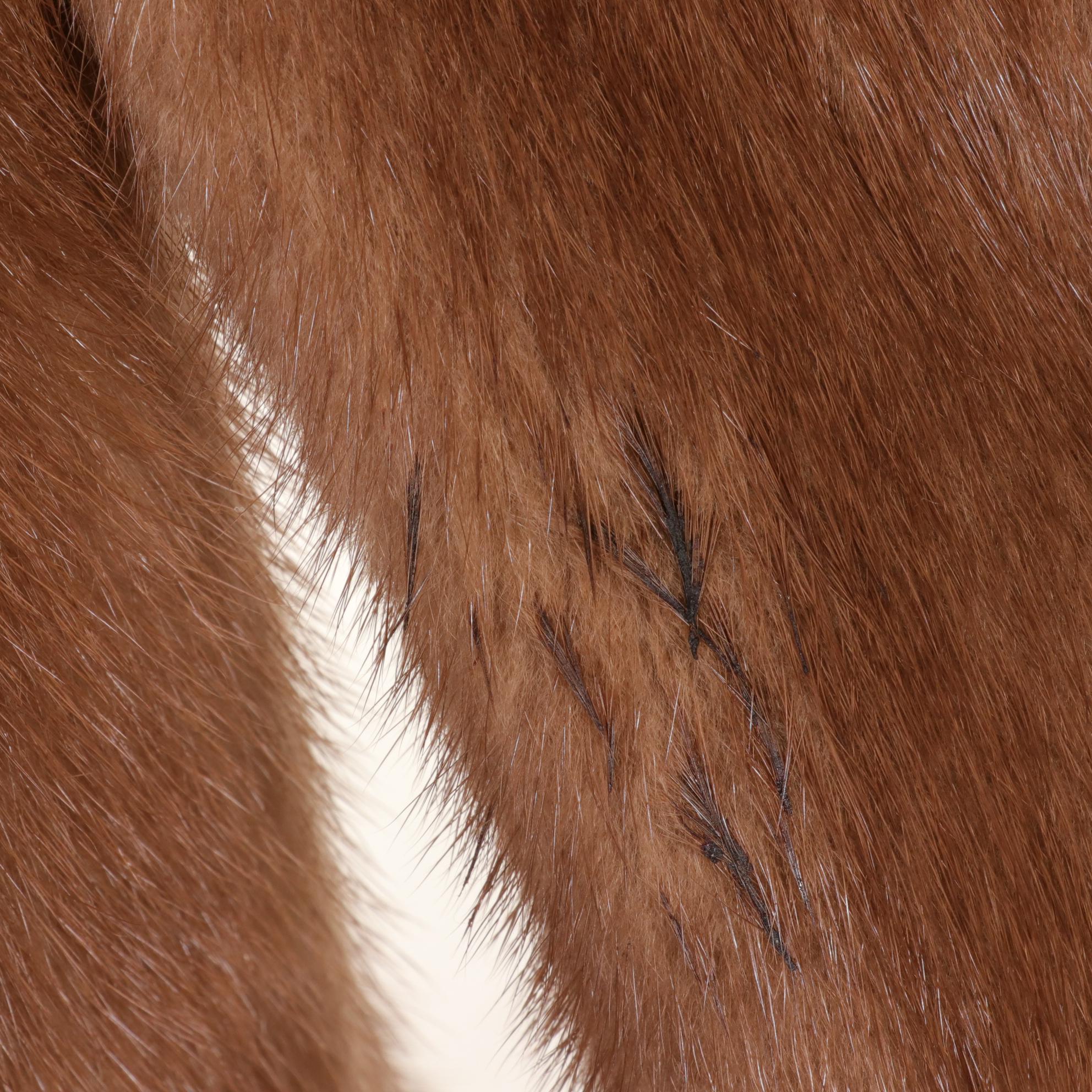 Blond Mink Fur Coat From Lazarus, Mid to Late 20th Century