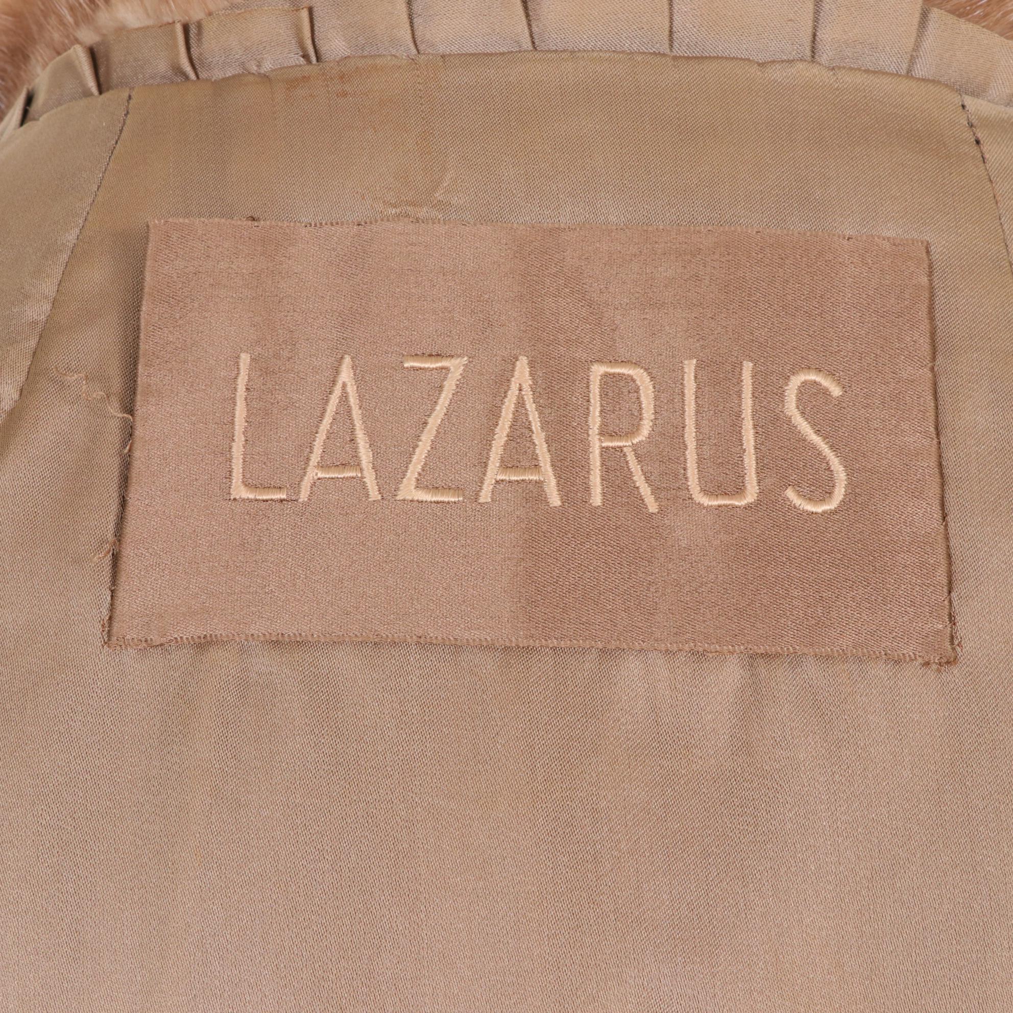 Blond Mink Fur Coat From Lazarus, Mid to Late 20th Century