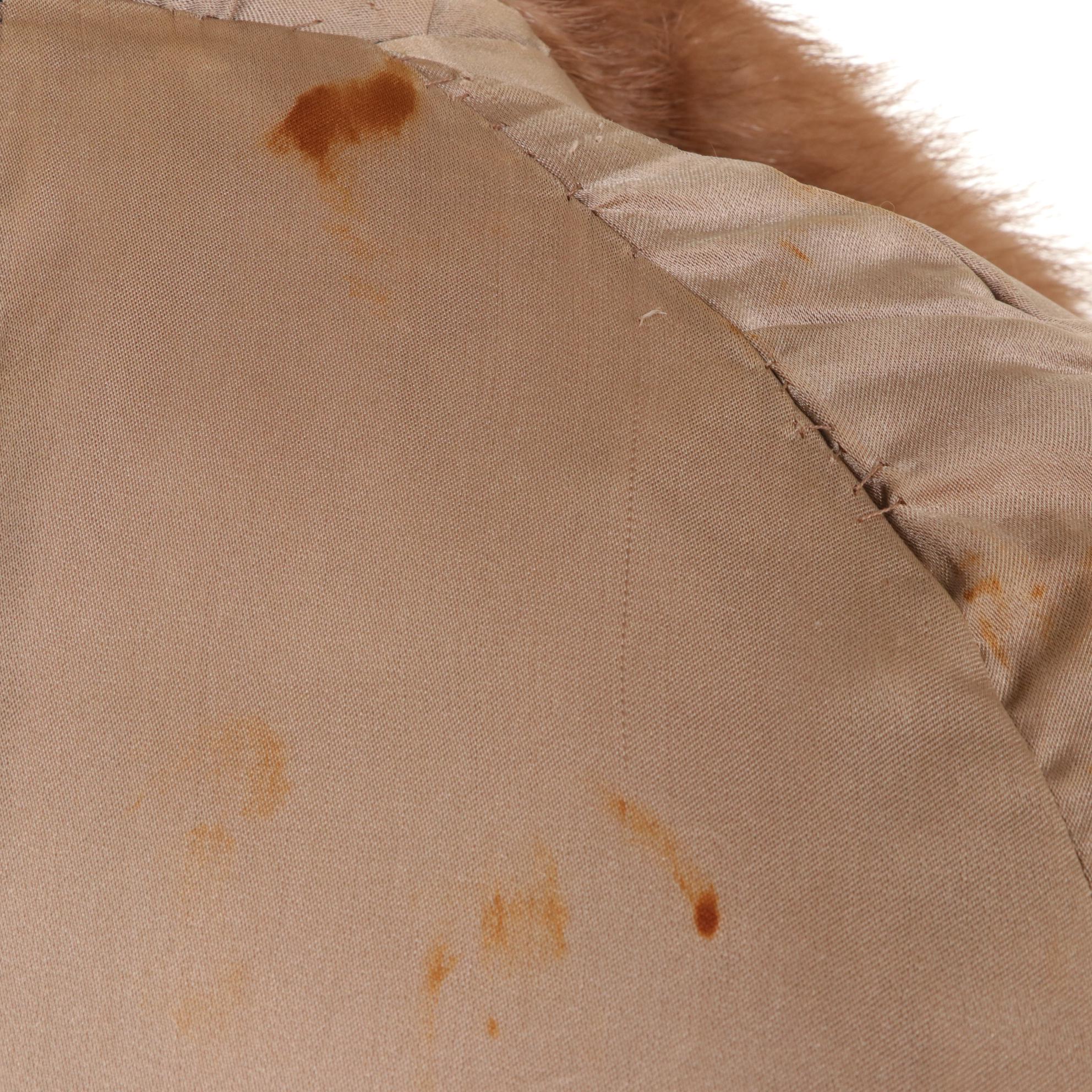 Blond Mink Fur Coat From Lazarus, Mid to Late 20th Century