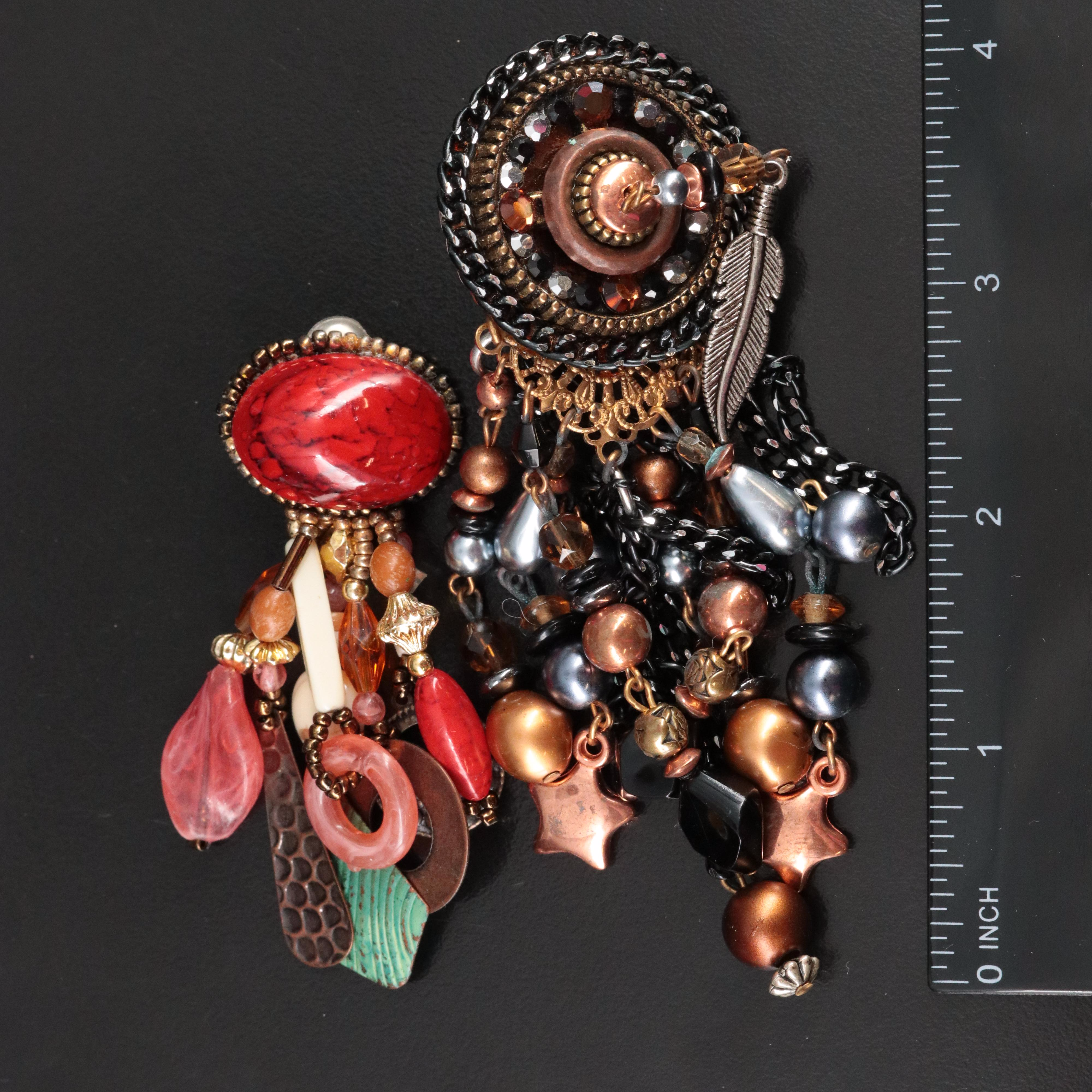 1980s Beaded Shoulder Duster Earring Collection