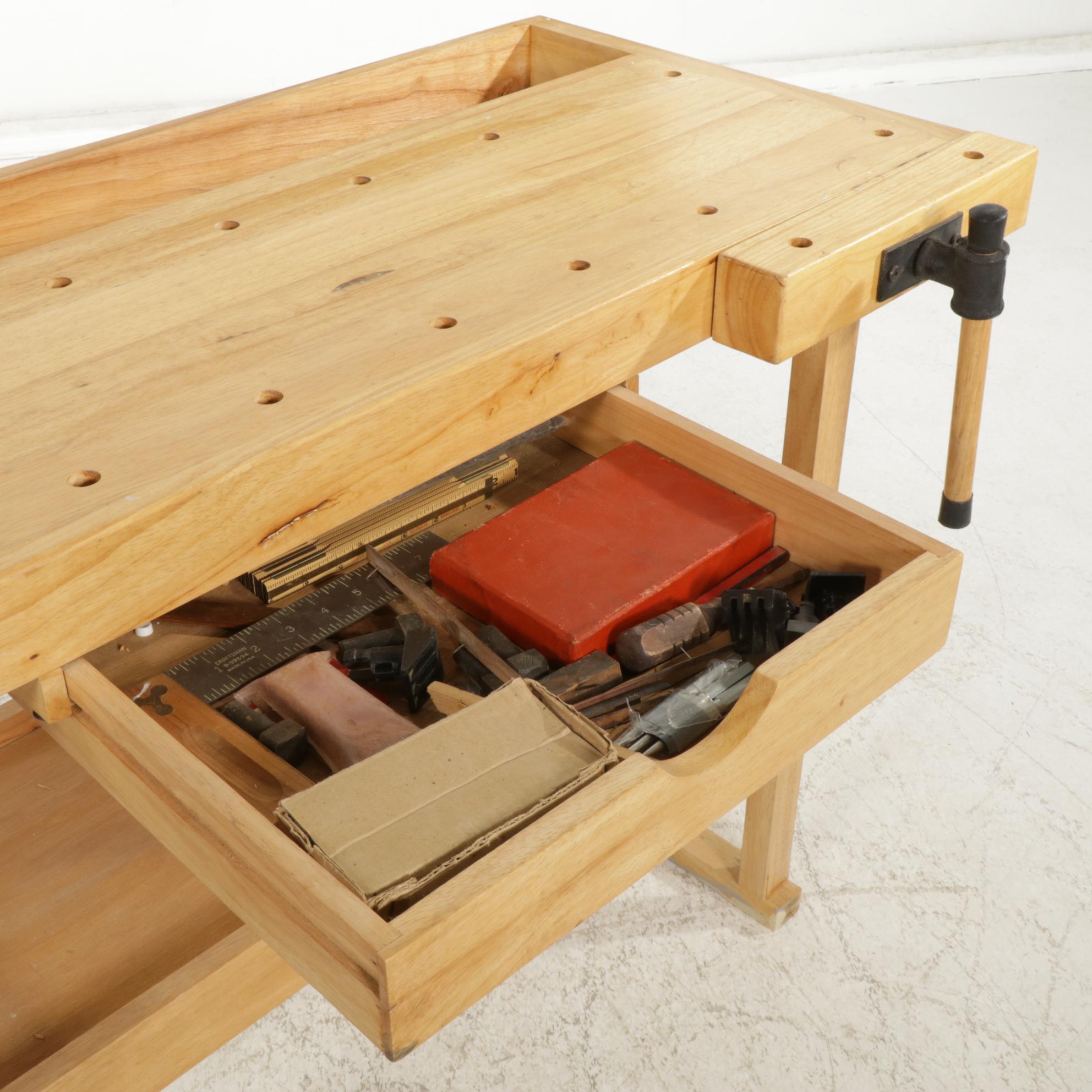 Woodworking Work Table with Accessories