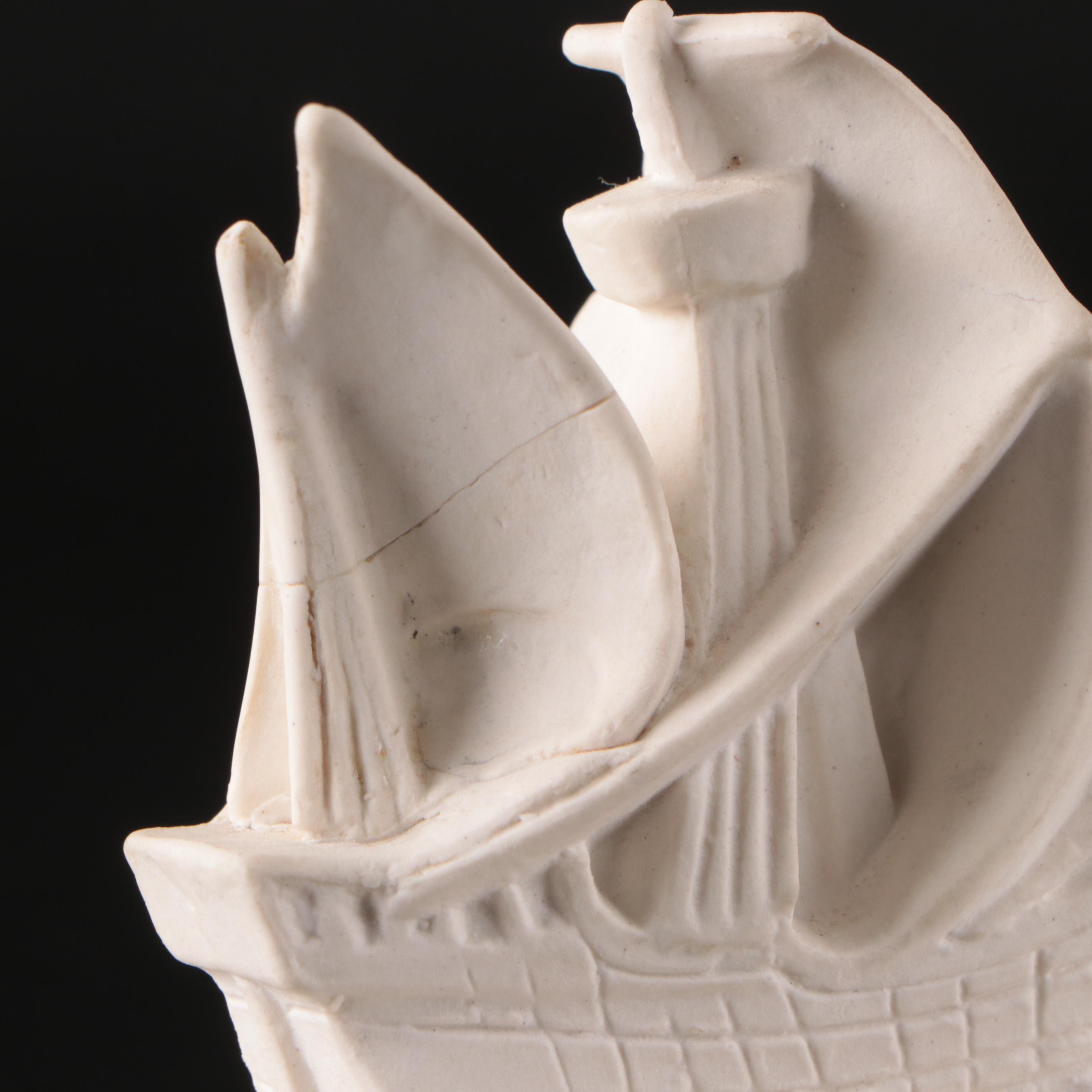 Rookwood Pottery Galleon Ship Paperweights, Early to Mid 20th Century