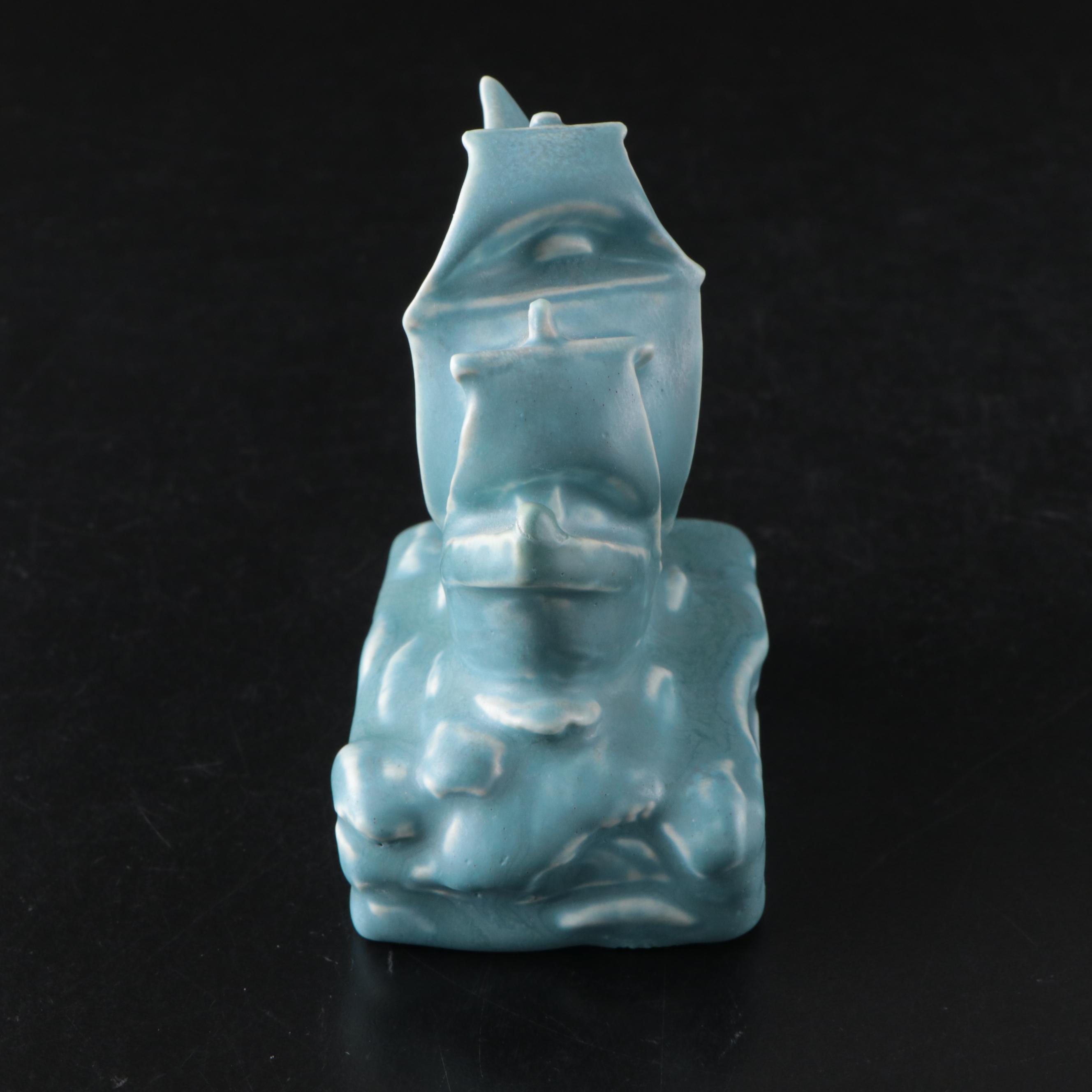 Rookwood Pottery Galleon Ship Paperweights, Early to Mid 20th Century