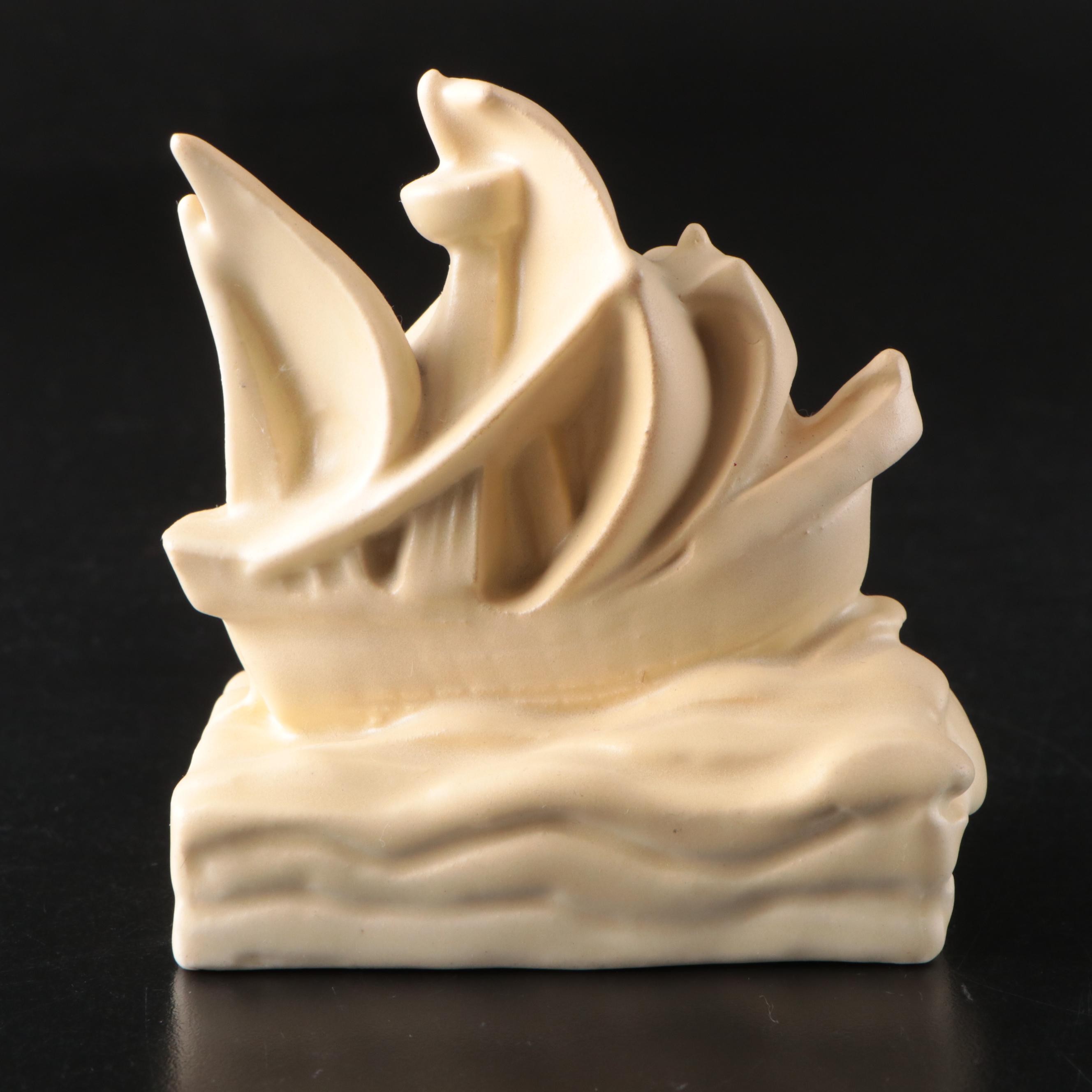 Rookwood Pottery Galleon Ship Paperweights, Early to Mid 20th Century