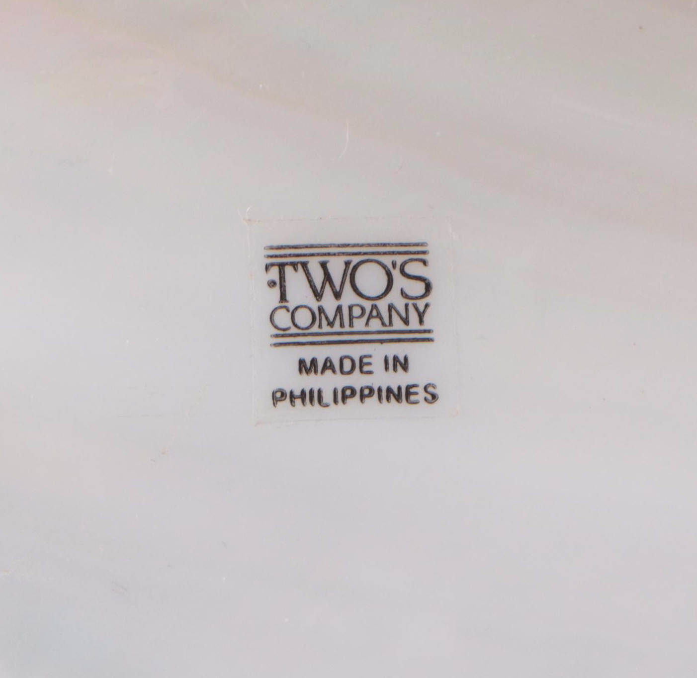 Mariposa Metal Bowl and Two's Company Footed Shell Dish