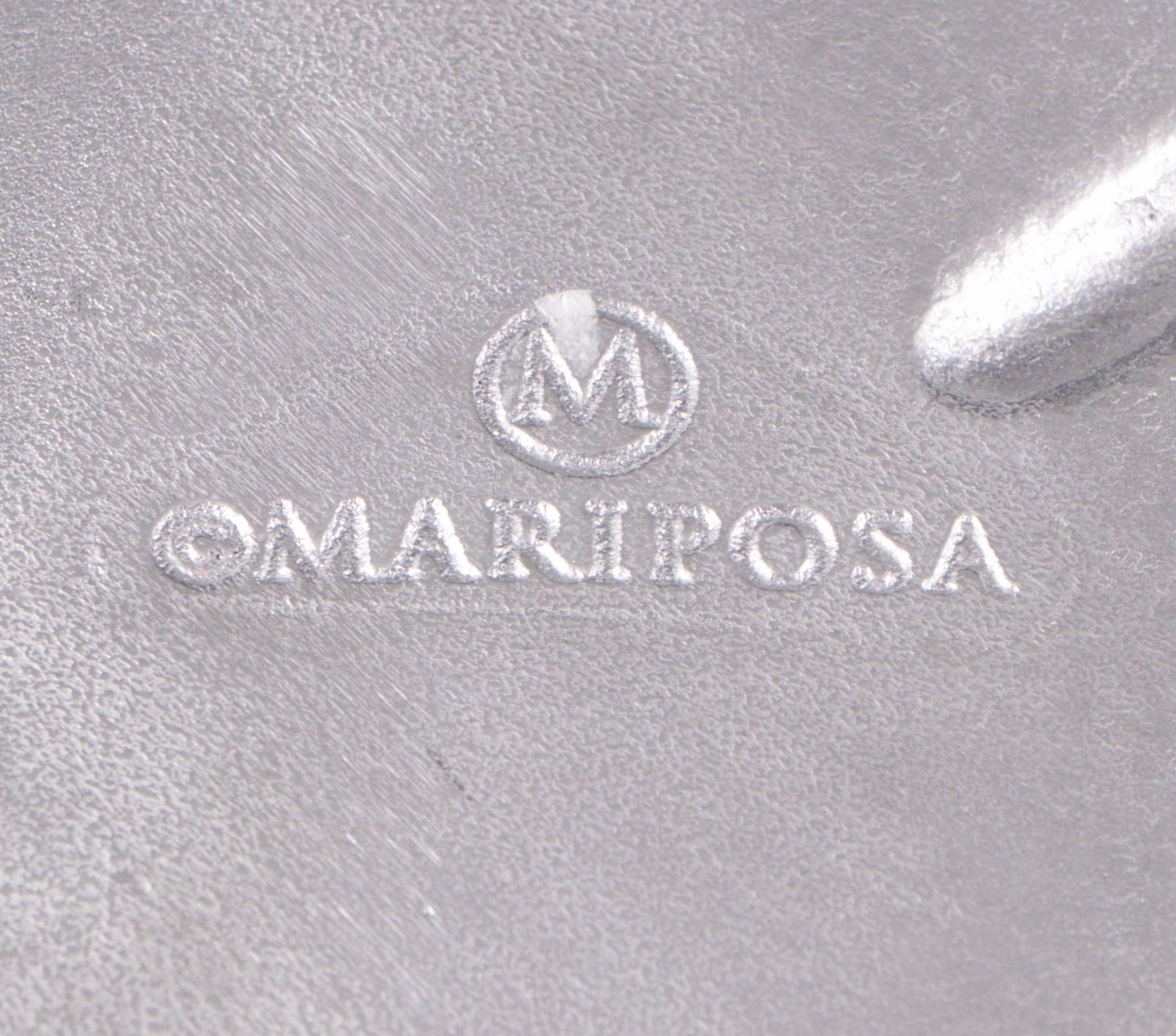 Mariposa Metal Bowl and Two's Company Footed Shell Dish