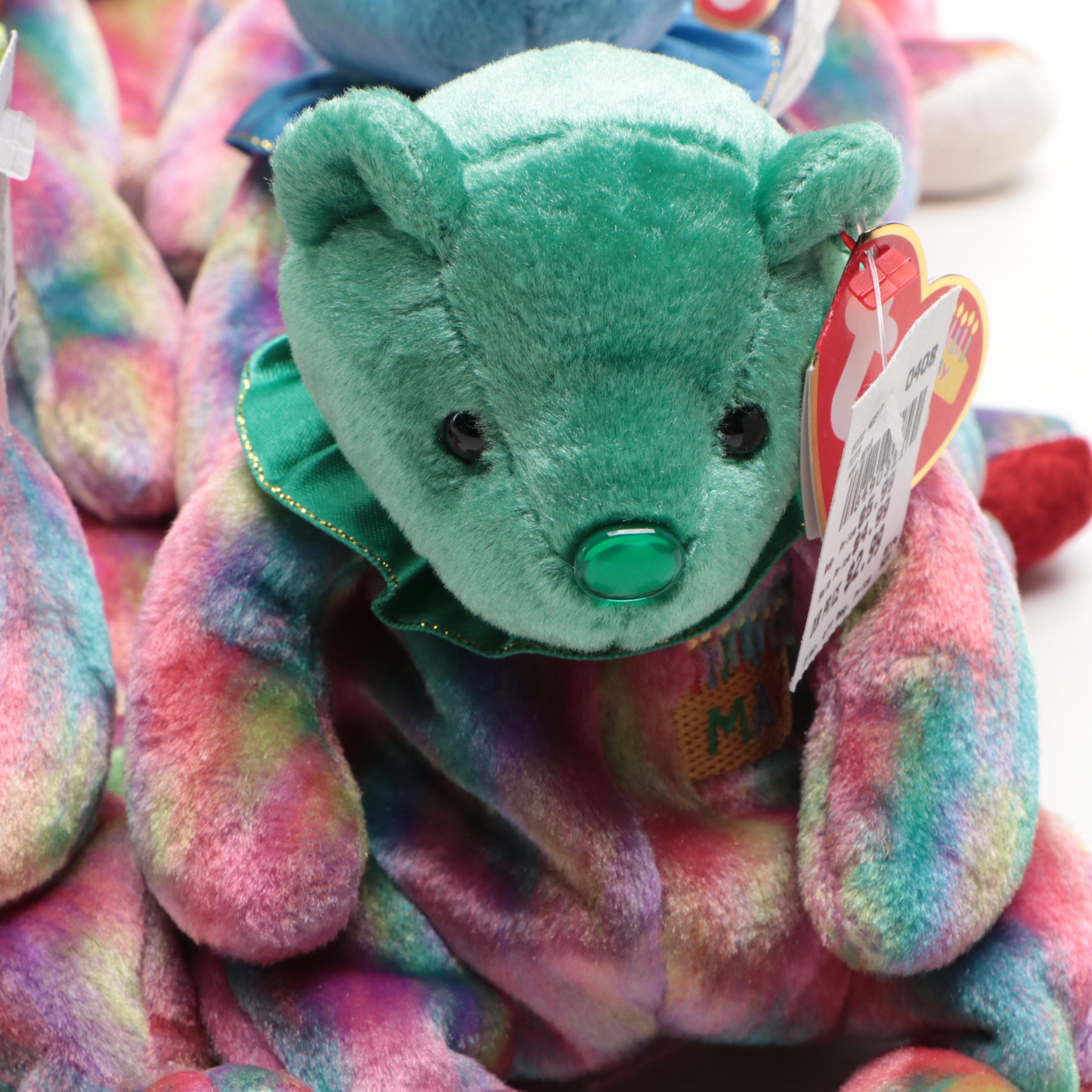 Ty Beanie Babies Birthday Bears, Complete Set of Twelve, 2001