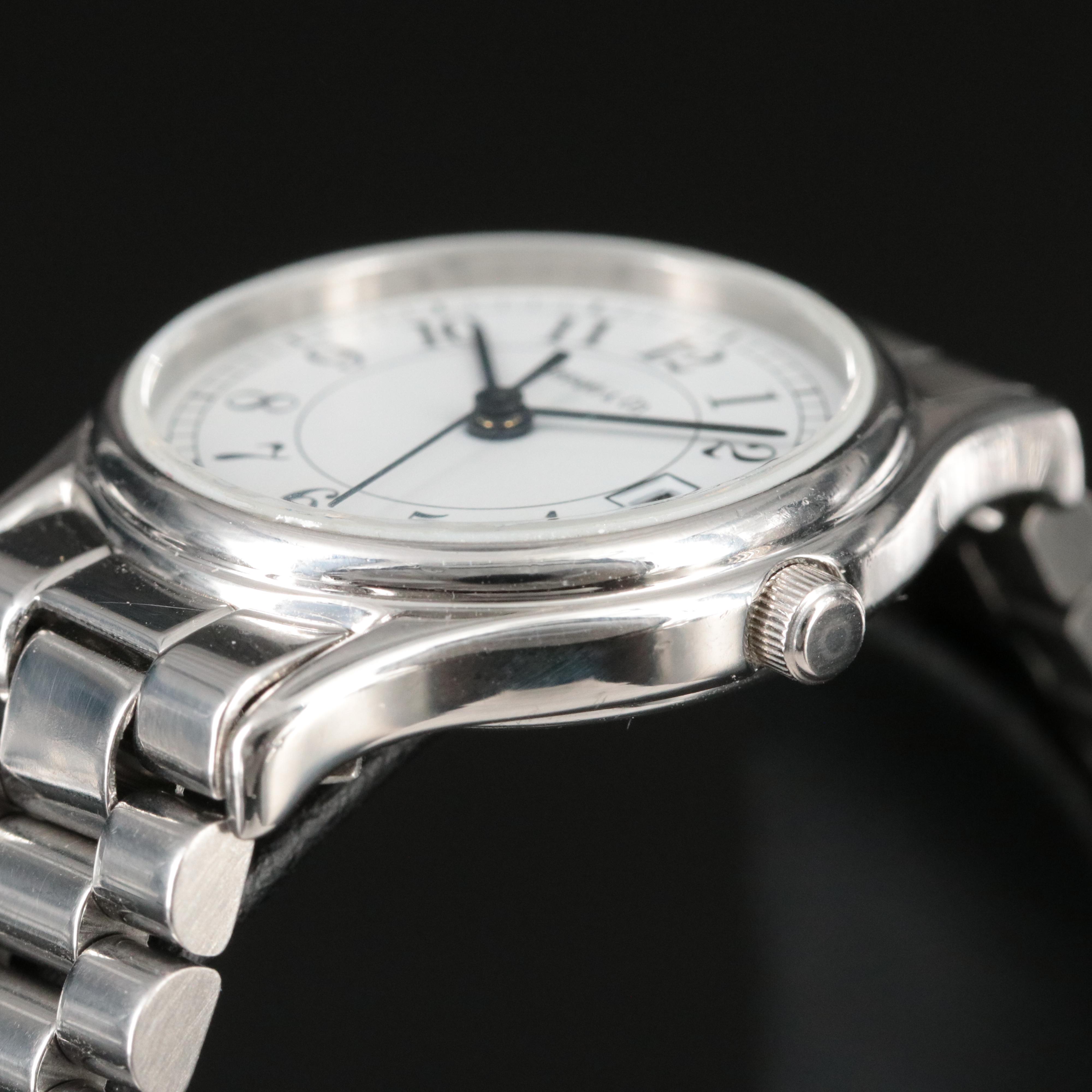 Tiffany and Co. Swiss Made Stainless Steel Quartz Date Watch