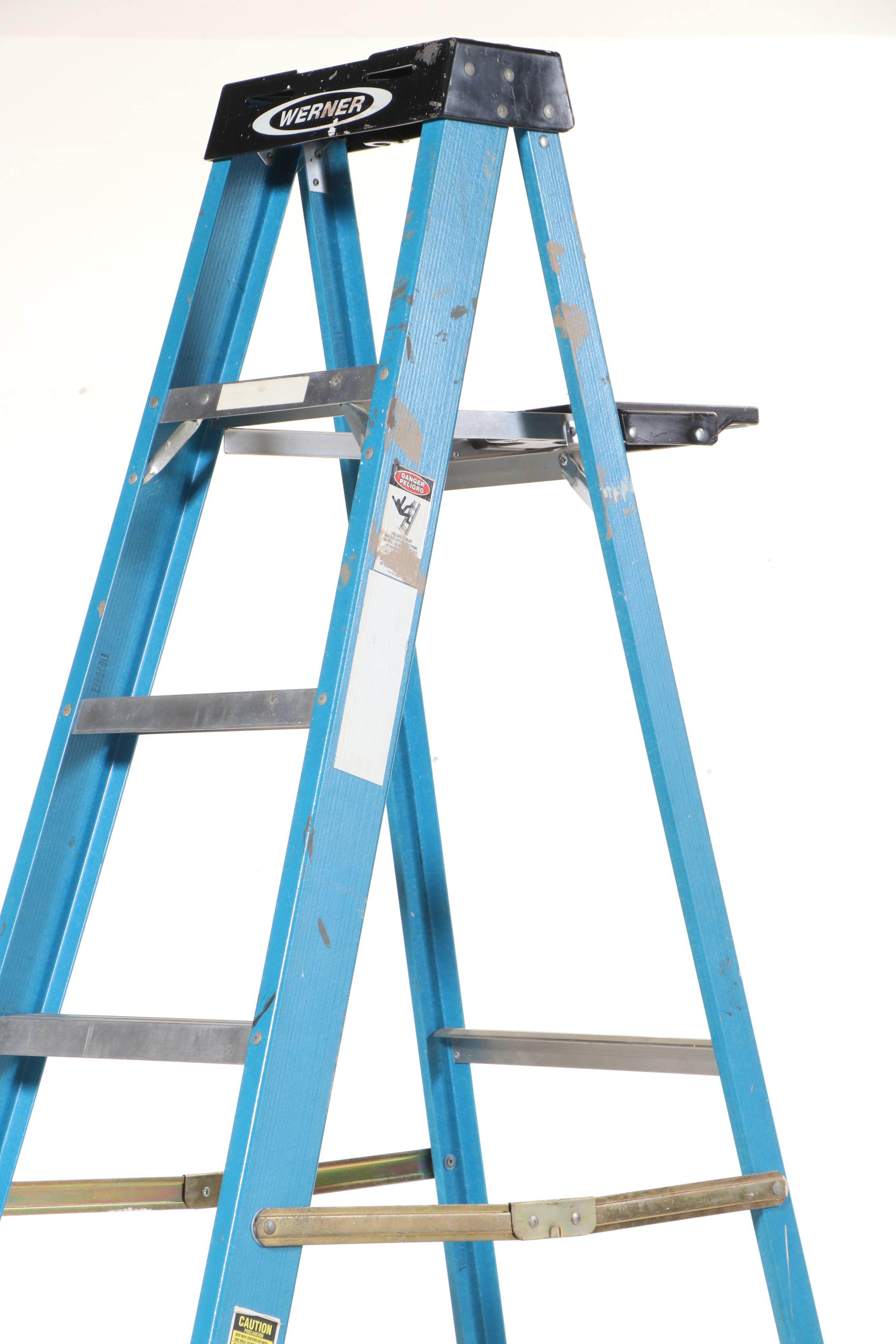 Husky and Werner Aluminum and Fiberglass Step Ladders