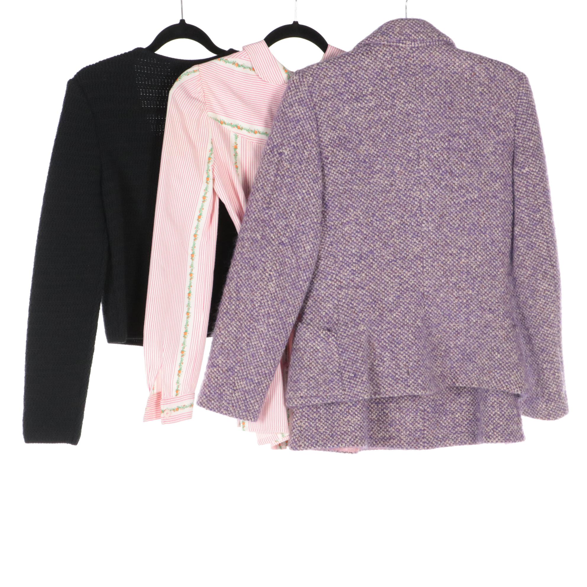 Christian Aujard Wool Jacket, Armand Ventilo Wool Two-Piece Skirt Set and More