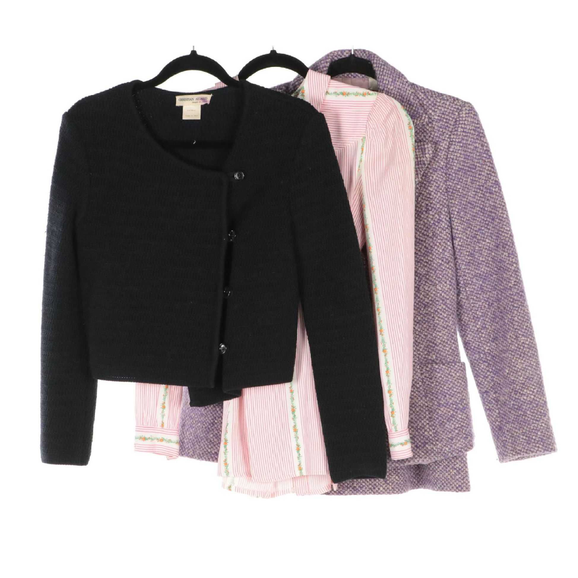 Christian Aujard Wool Jacket, Armand Ventilo Wool Two-Piece Skirt Set and More