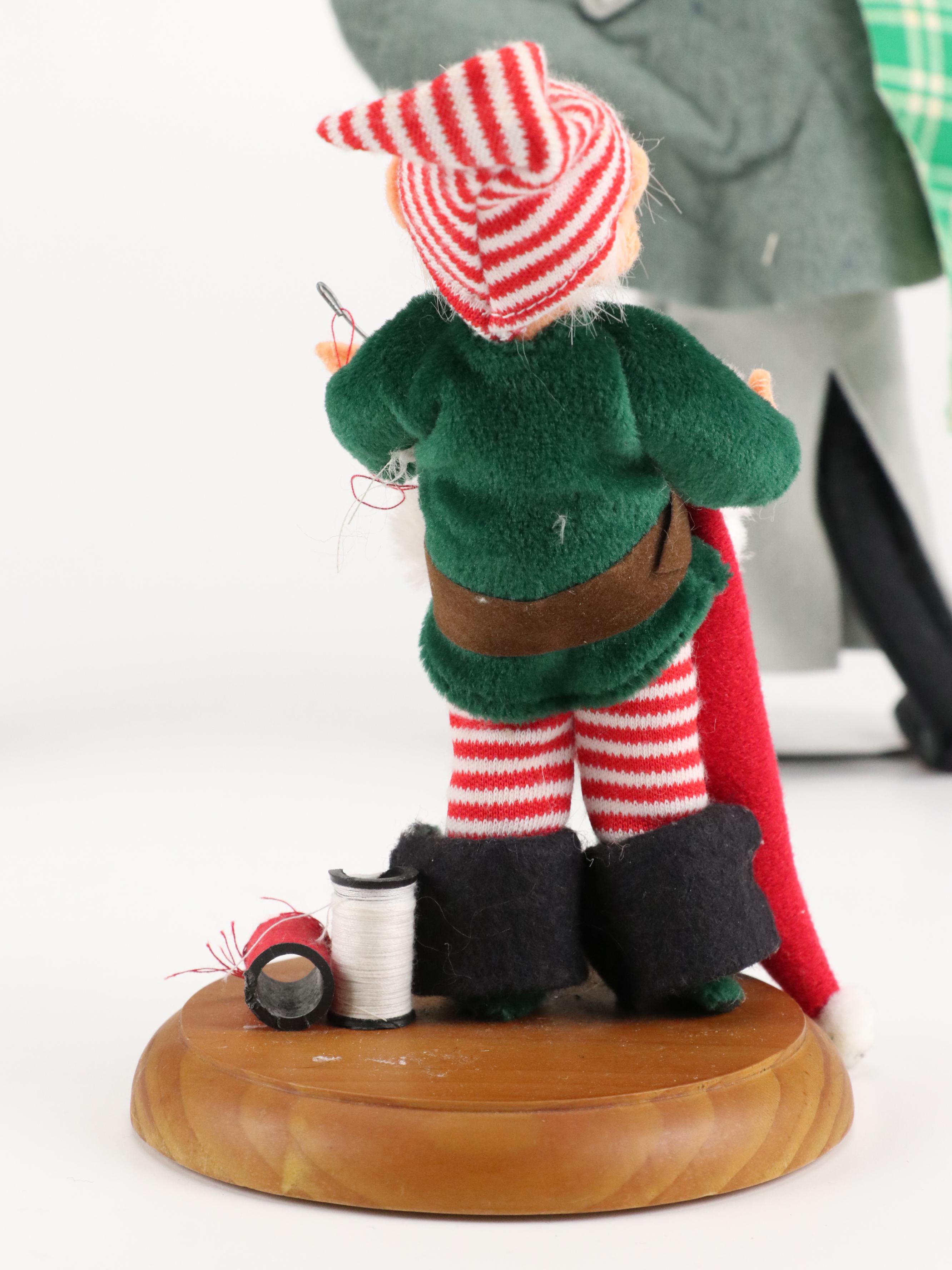 Annalee Mobilitee Chimney Sweep Mouse and Other Dolls, Mid to Late 20th Century