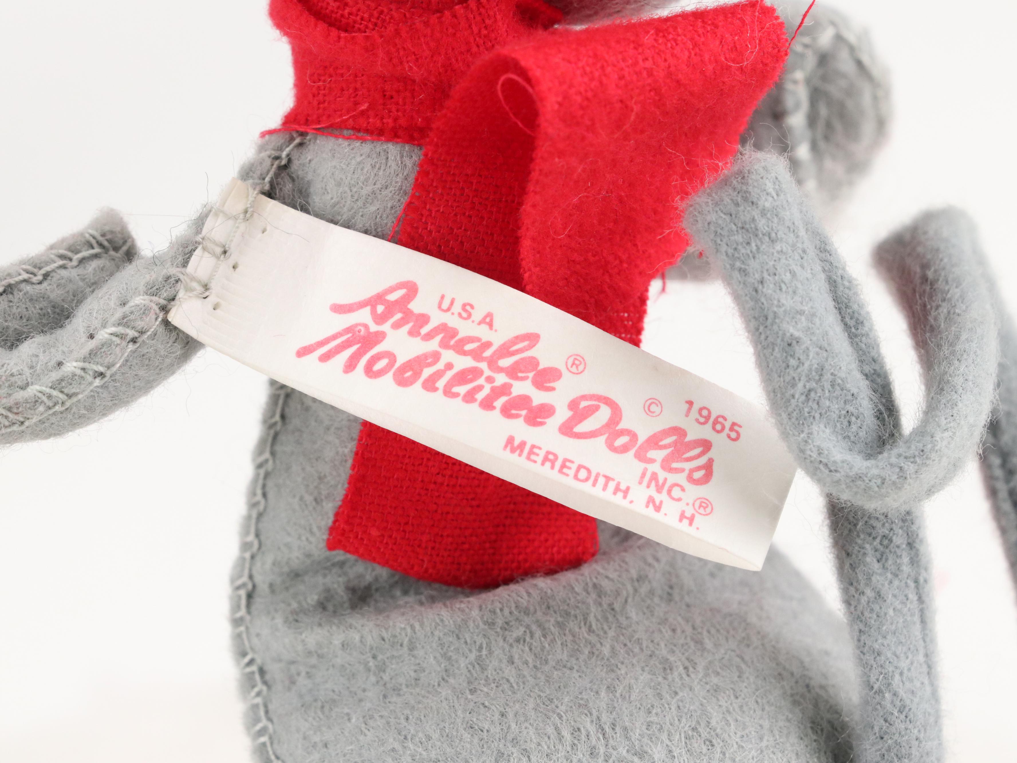 Annalee Mobilitee Chimney Sweep Mouse and Other Dolls, Mid to Late 20th Century