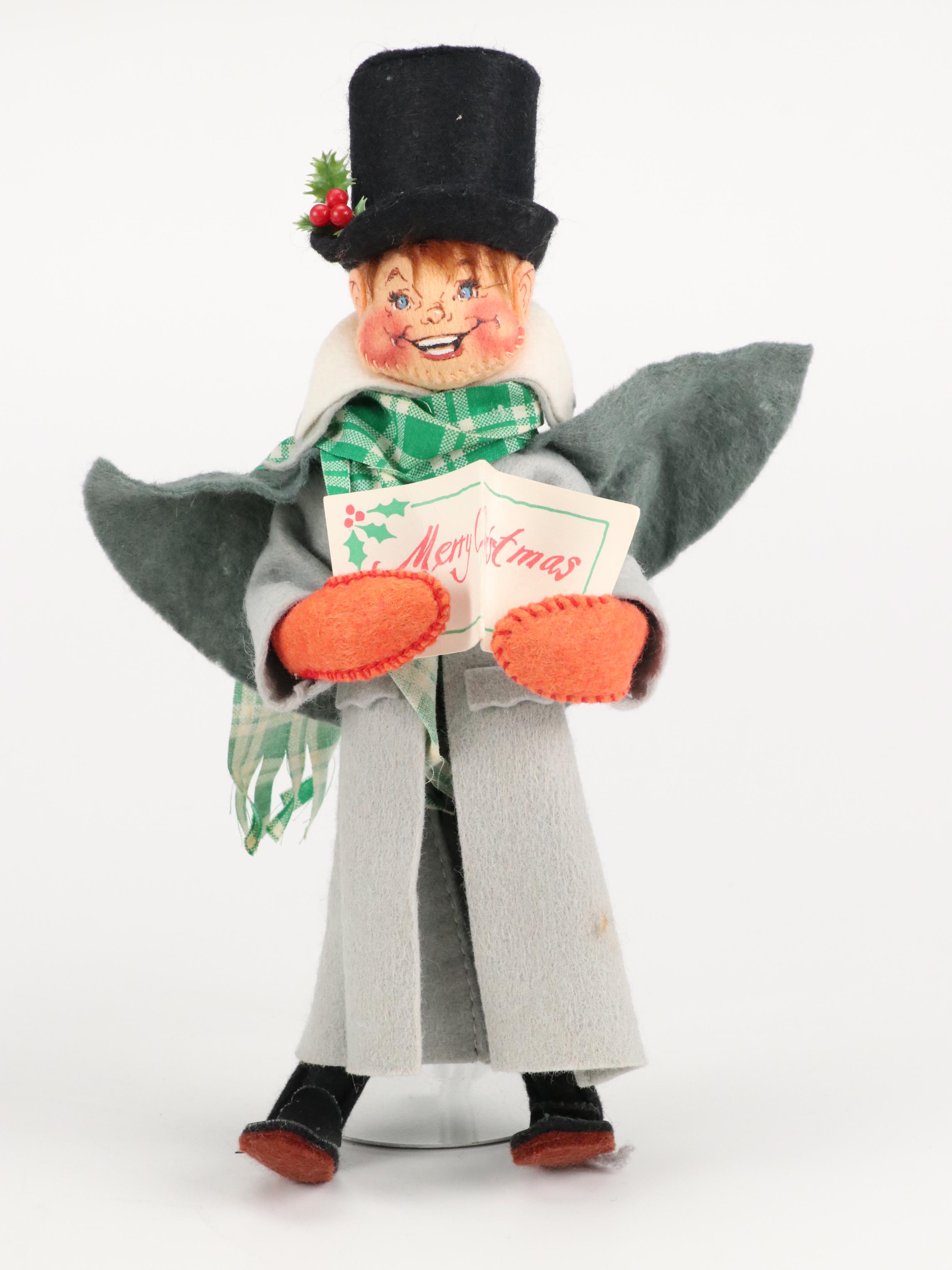 Annalee Mobilitee Chimney Sweep Mouse and Other Dolls, Mid to Late 20th Century