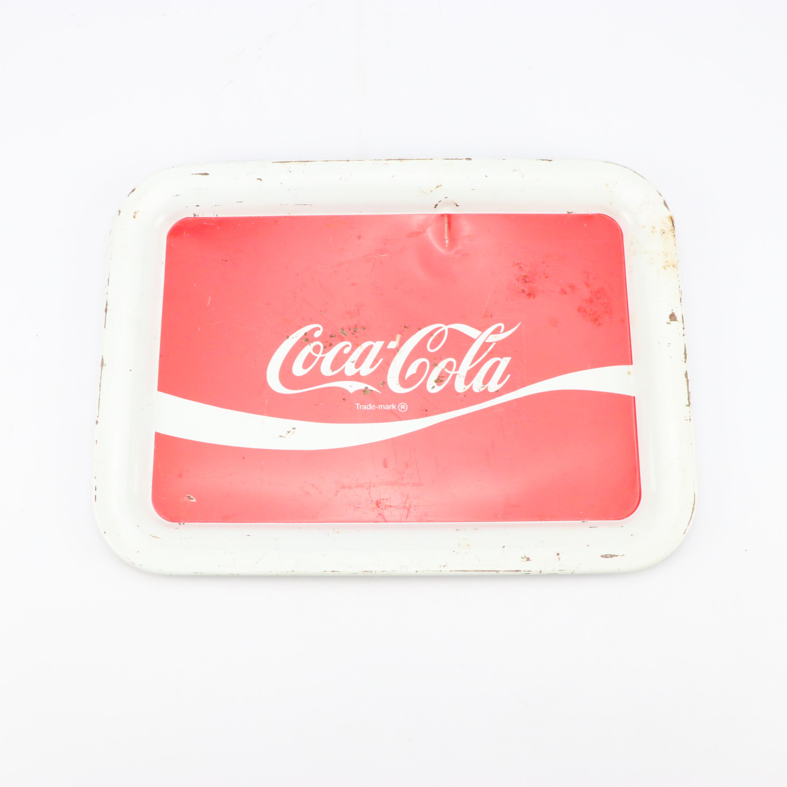 Coca-Cola Tin Litho Bar Tip Trays, Vintage