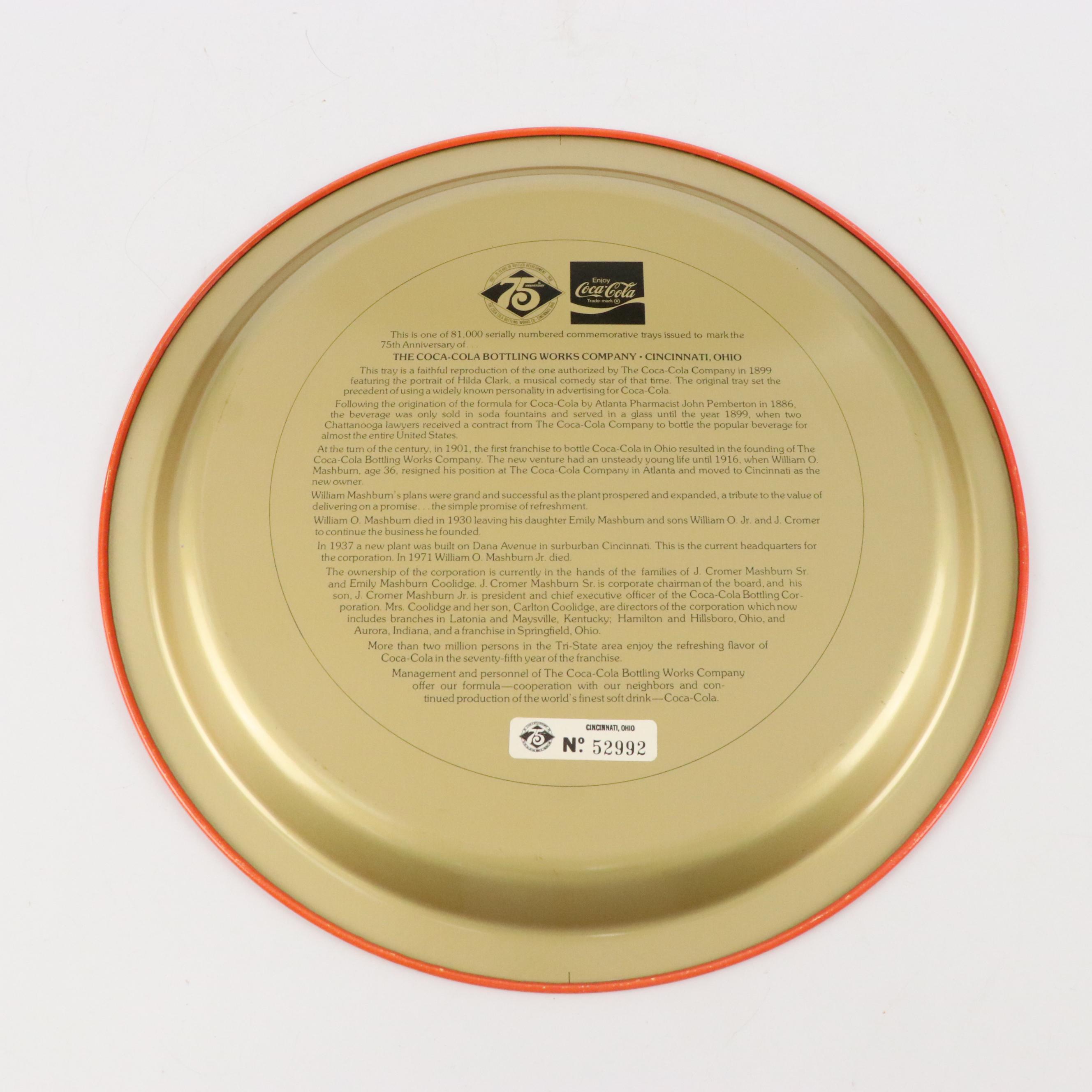 Coca-Cola Tin Litho Bar Tip Trays, Vintage