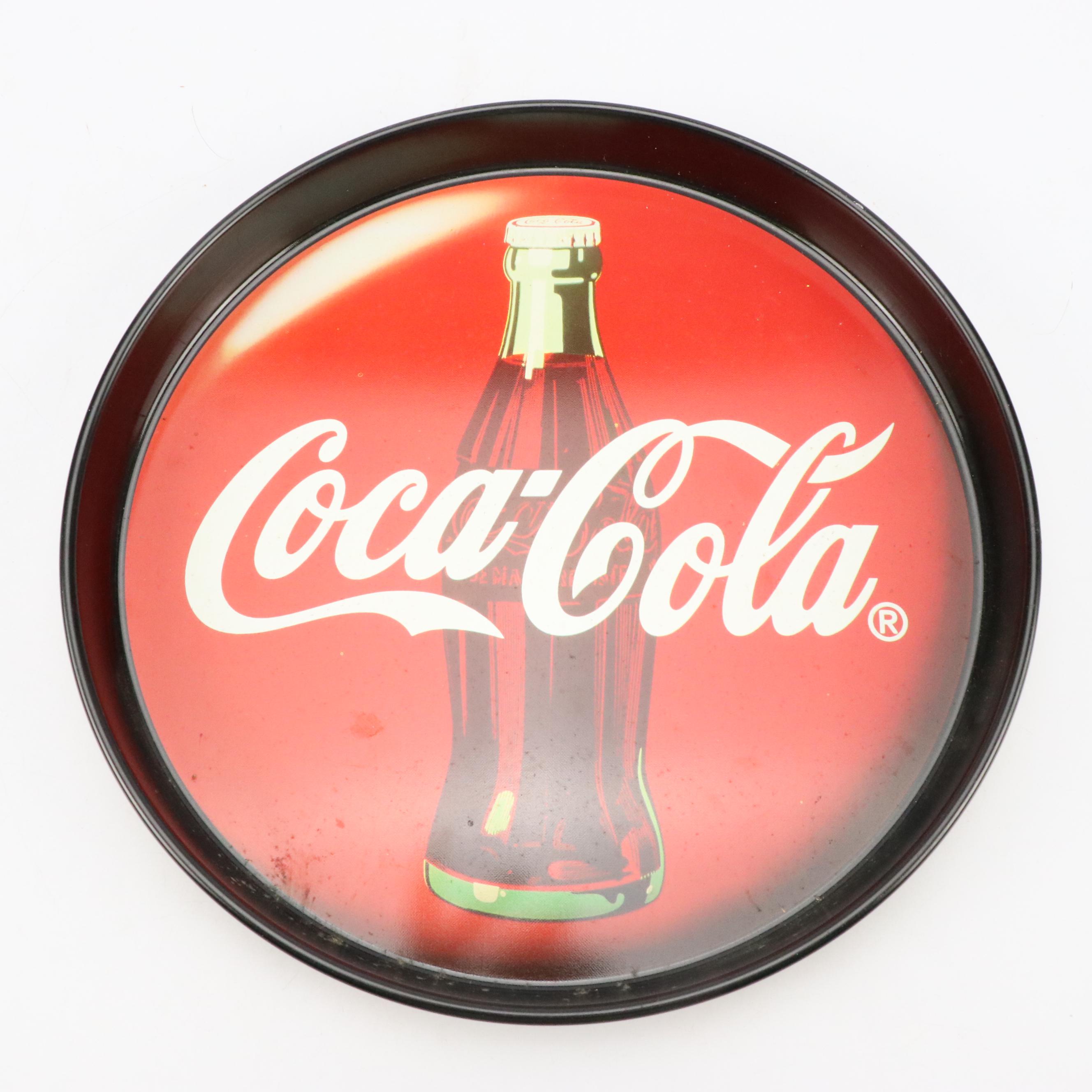 Coca-Cola Tin Litho Bar Tip Trays, Vintage