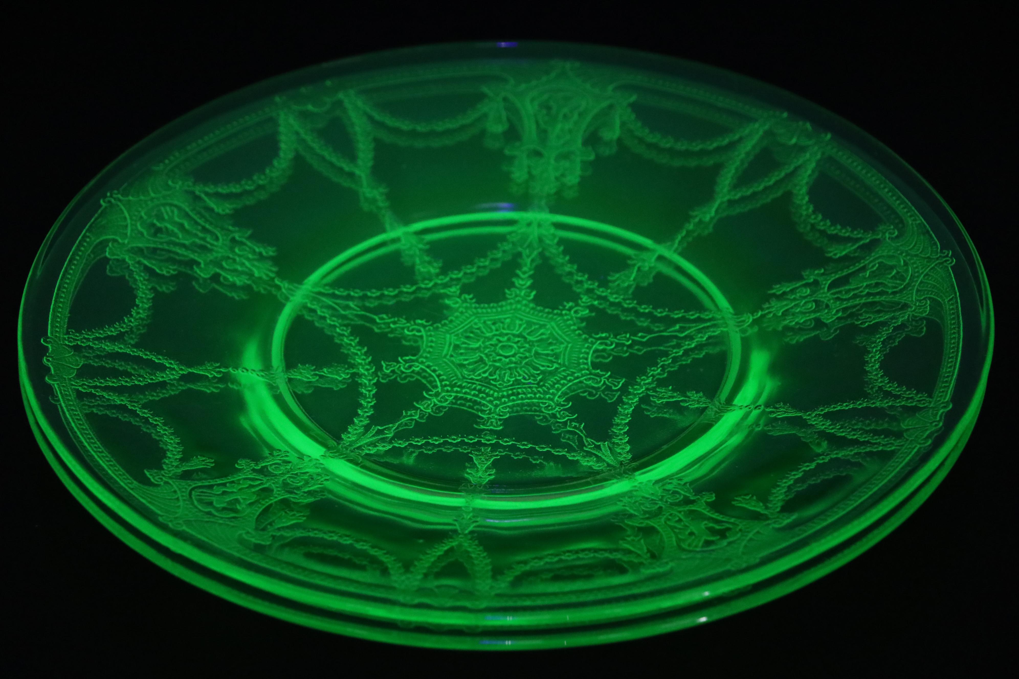 Hocking "Princess" Cake Plate and "Cameo" Plates and Other Table Accessories