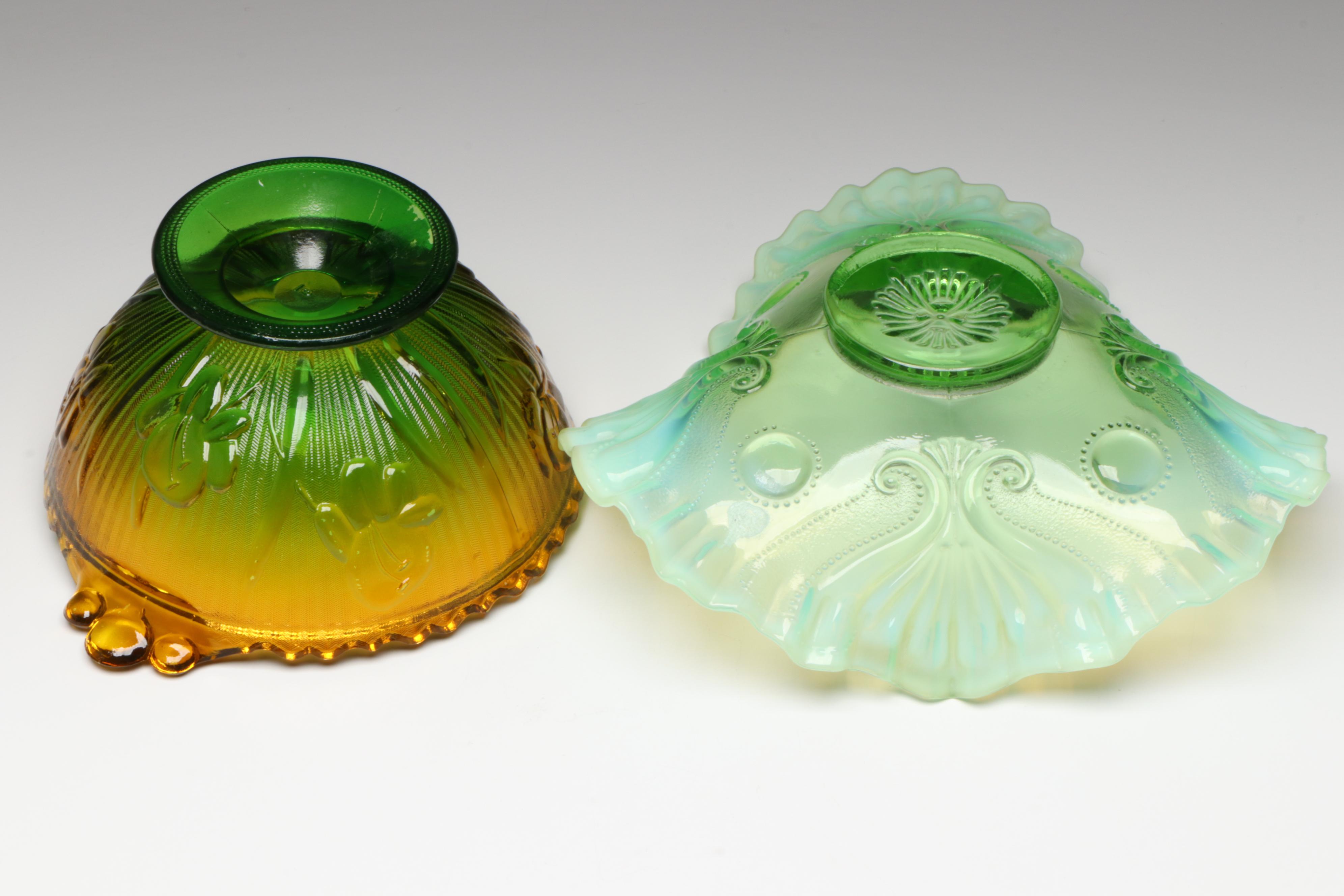 Hocking "Princess" Cake Plate and "Cameo" Plates and Other Table Accessories