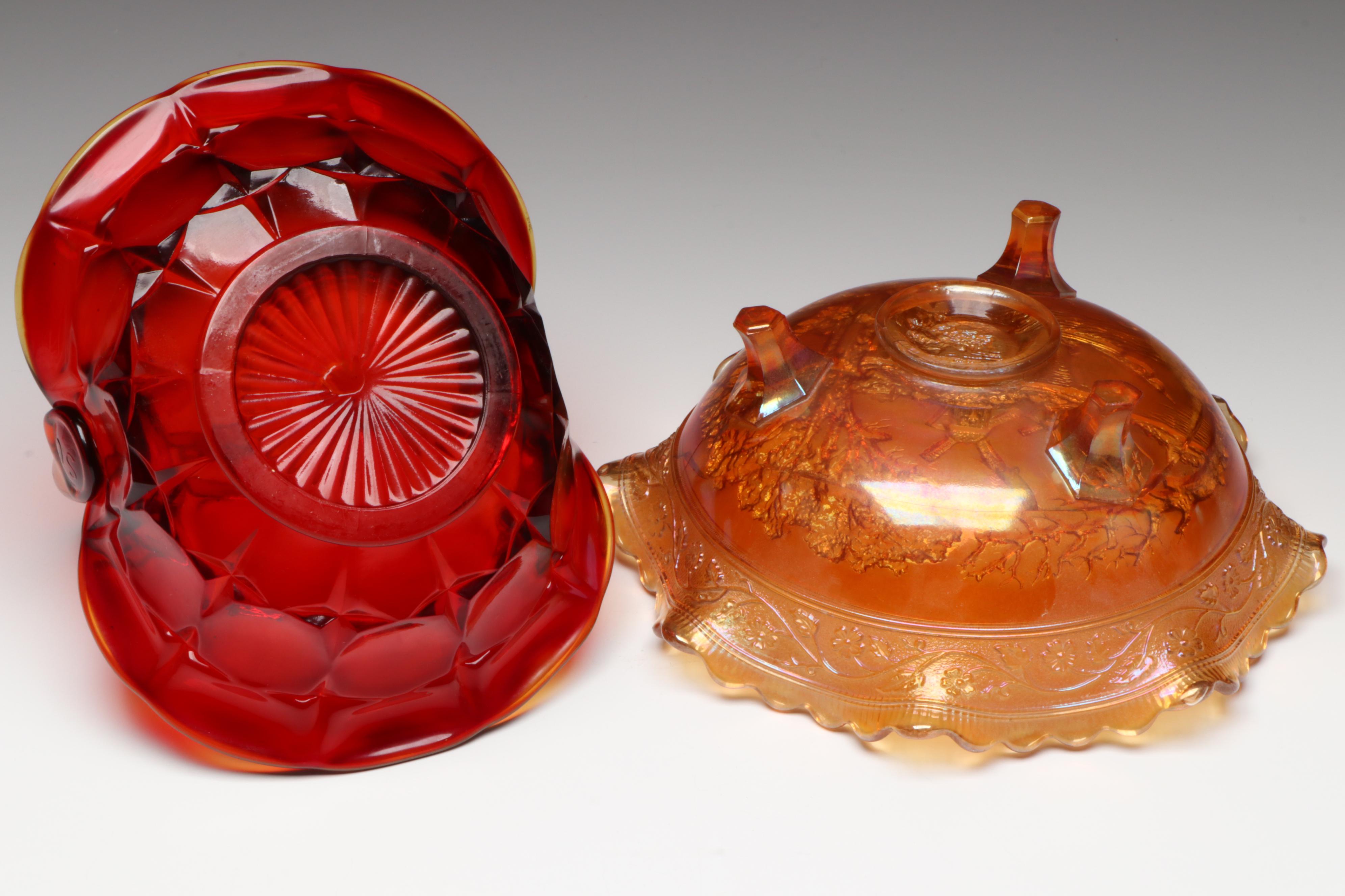 Hocking "Princess" Cake Plate and "Cameo" Plates and Other Table Accessories